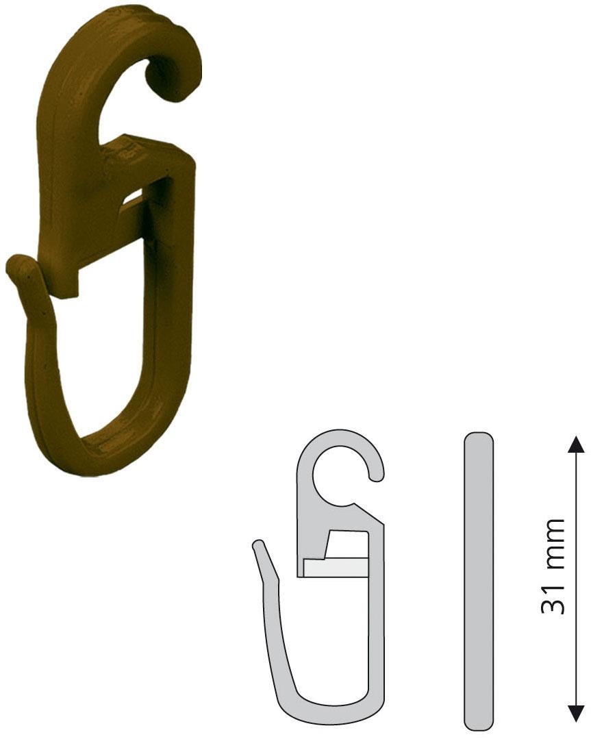 Faltenclip, (Set, 8 St.), Faltenlegehaken, für Gardinenringe