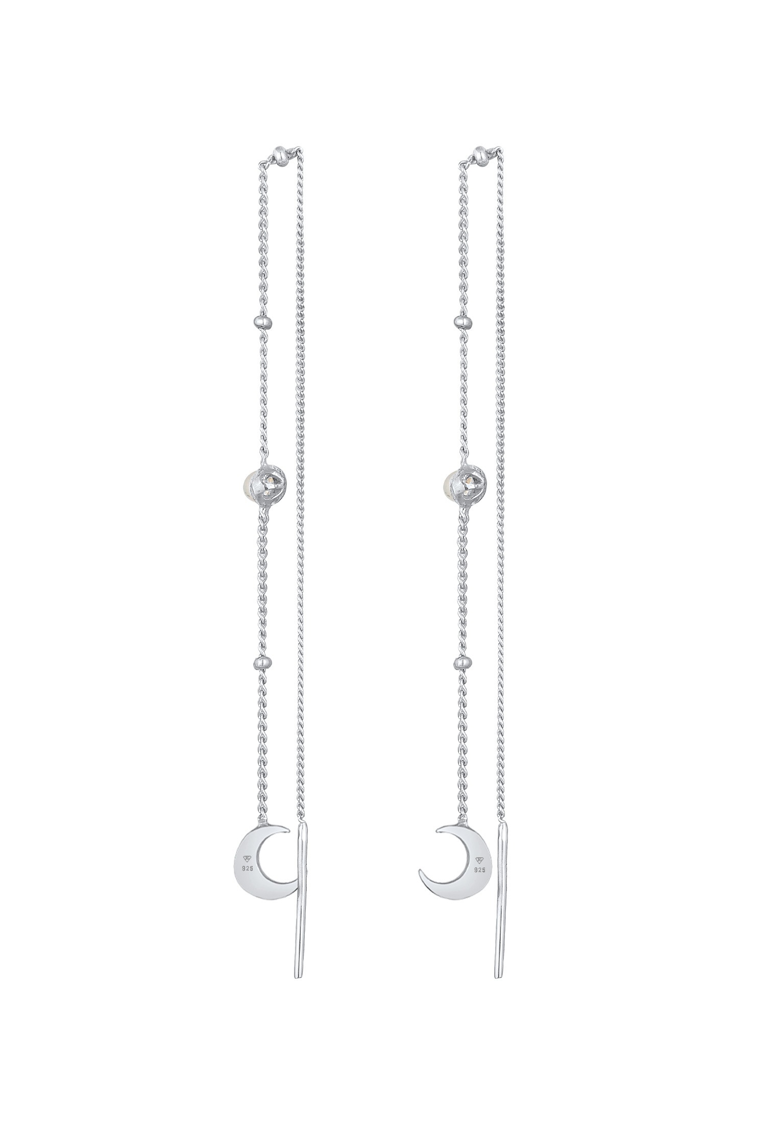 Elli Schmuckset »Halbmond Mond Mondstein Astro 925 Silber«