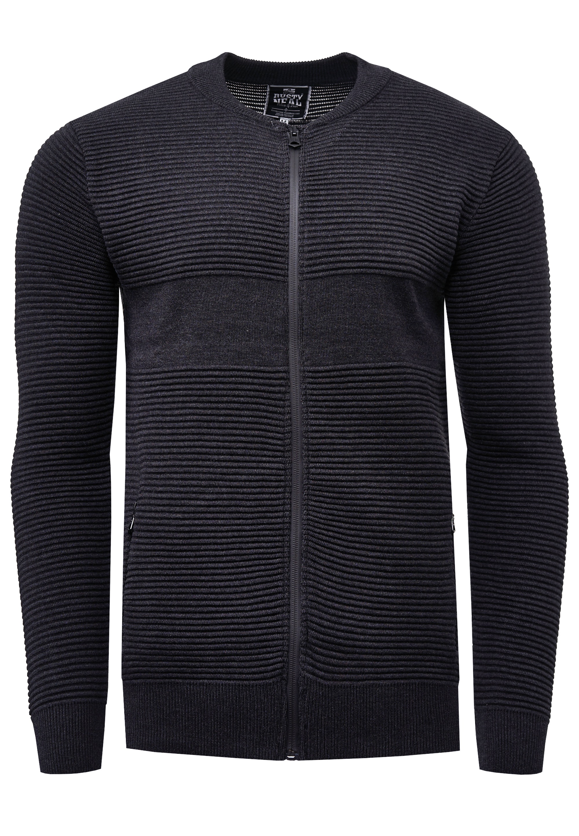 Thumbnail - Rusty Neal Strickjacke im trendigen Ripp-Design