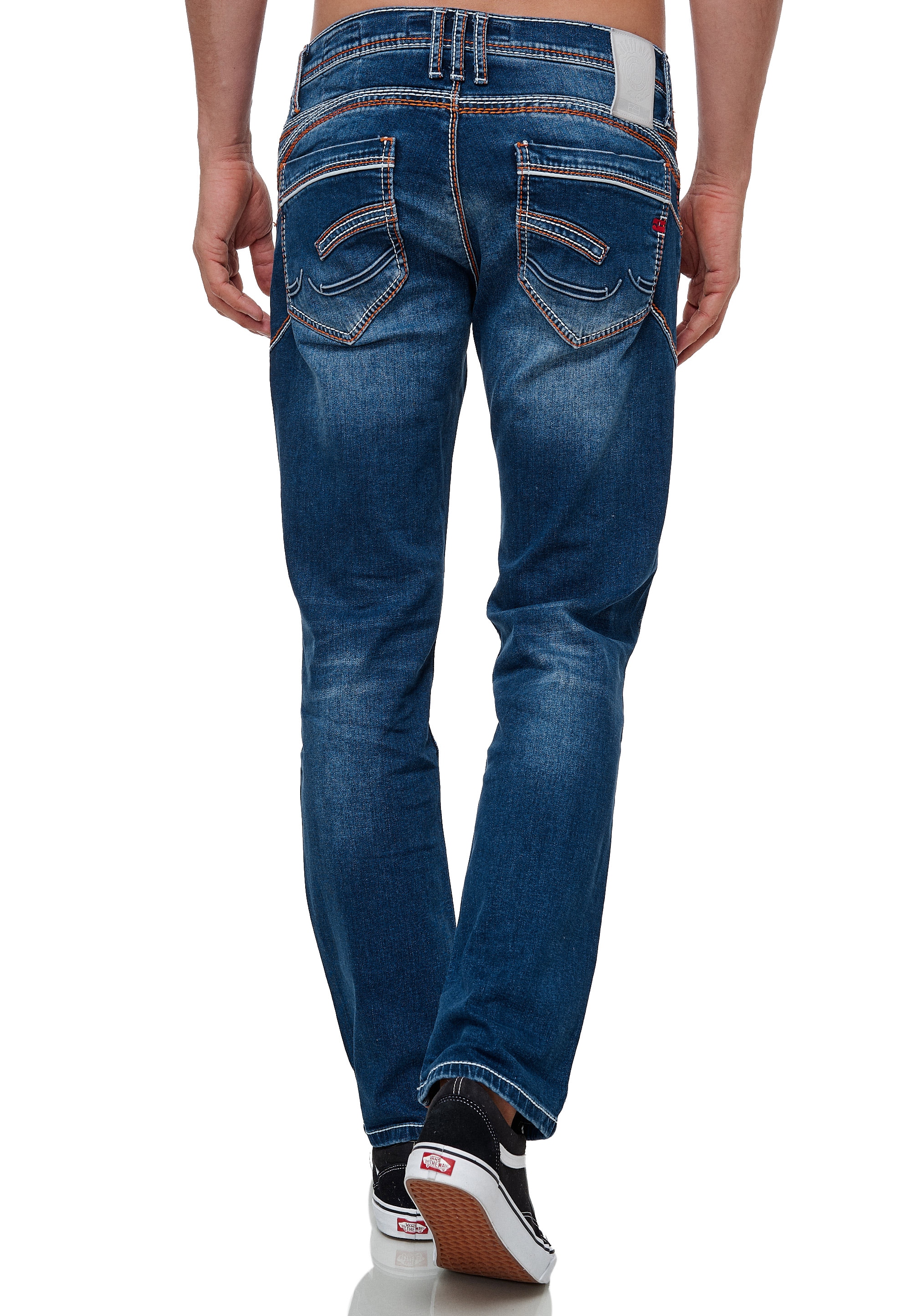 Rusty Neal Straight-Jeans »RUBEN 43«, mit auffälligen Ziernähten