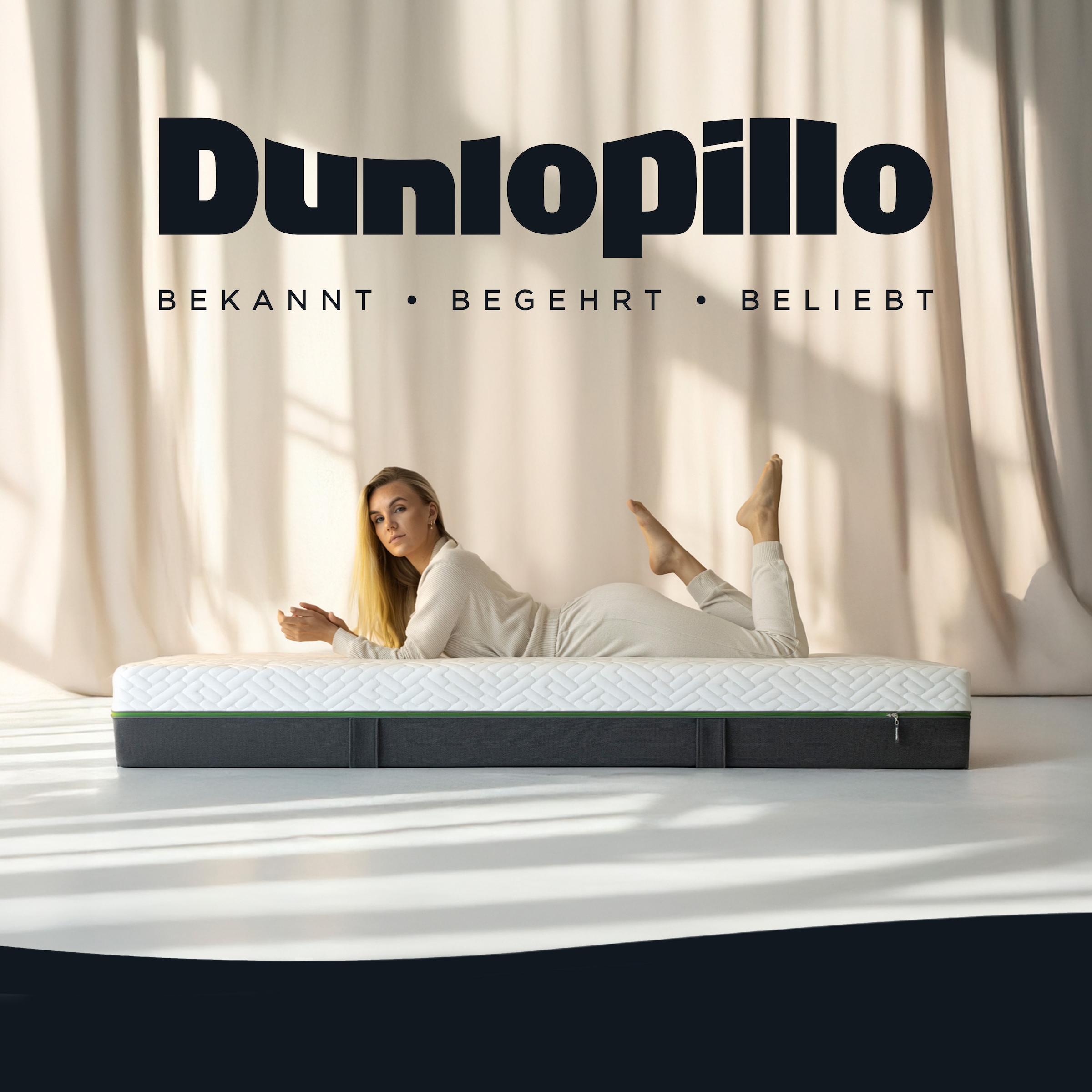 Dunlopillo Taschenfederkernmatratze »Dunlopillo Supreme T, Matratze 90x200, 140x200 cm, Made in Germany« 25 cm hoch 1.000 Federn 1 Stk. tlg. Temperaturunabhängige Aquagelplatte, 1000 Federn (bei 100x200 cm)