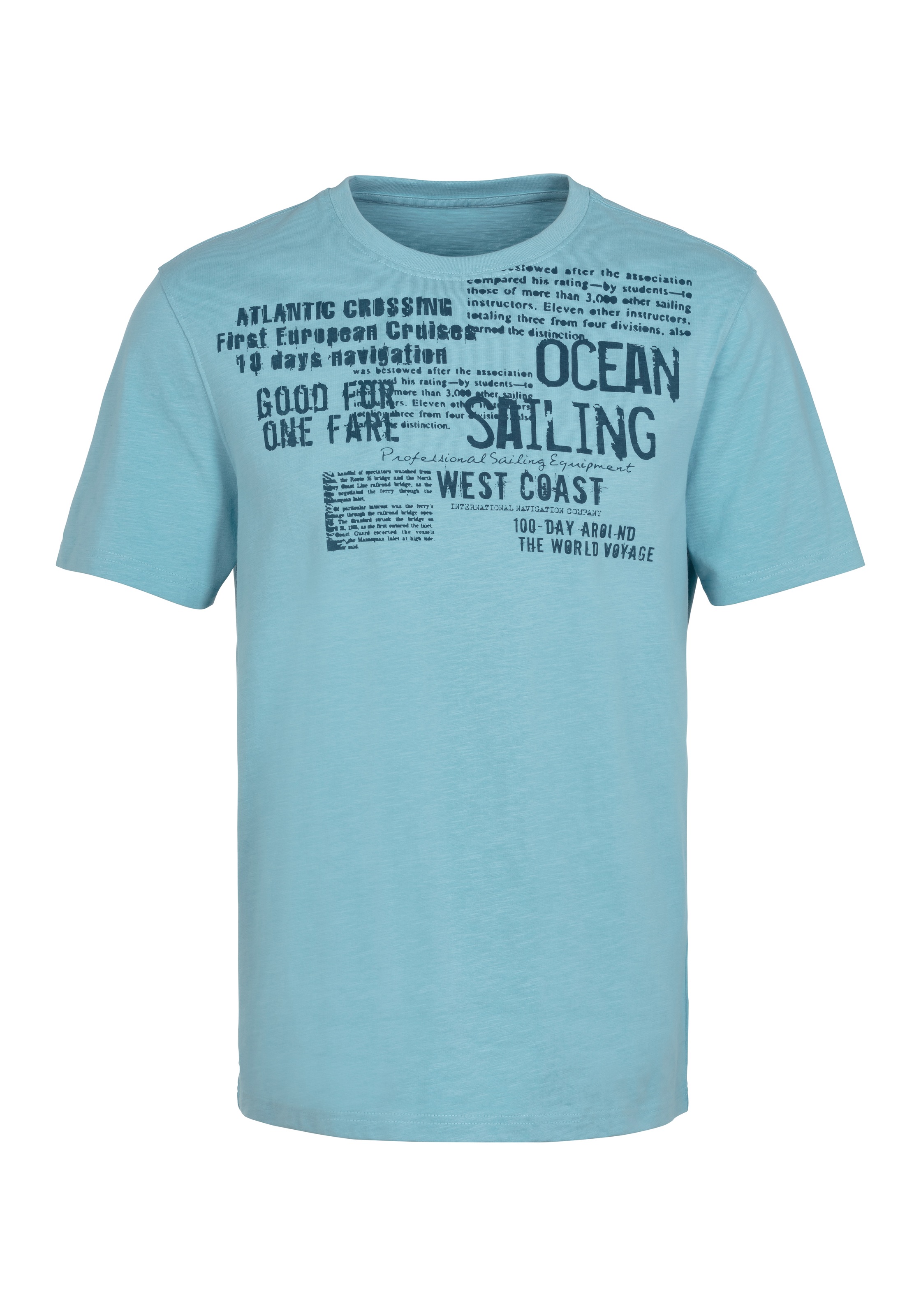 John Devin T-Shirt »mit Print«, Regular-Fit, aus Slub-Qualität, mit Print