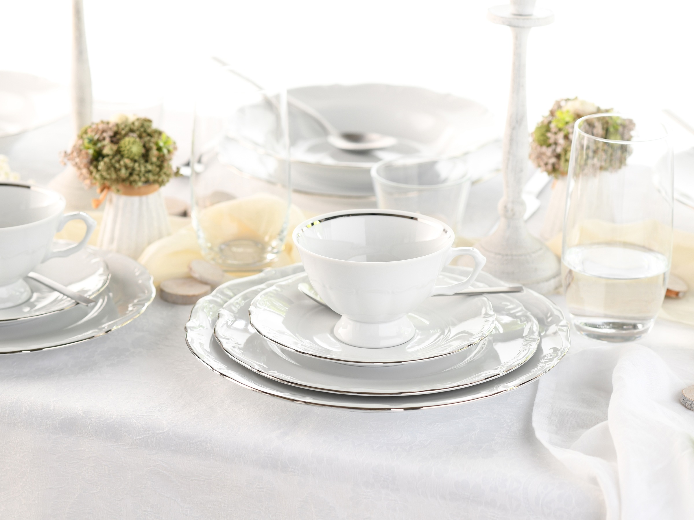 CreaTable Kombiservice »Maria Theresia, Kombi-Service 30-tlg«, (Set, 30 tlg.), Traditionelle Porzellanform