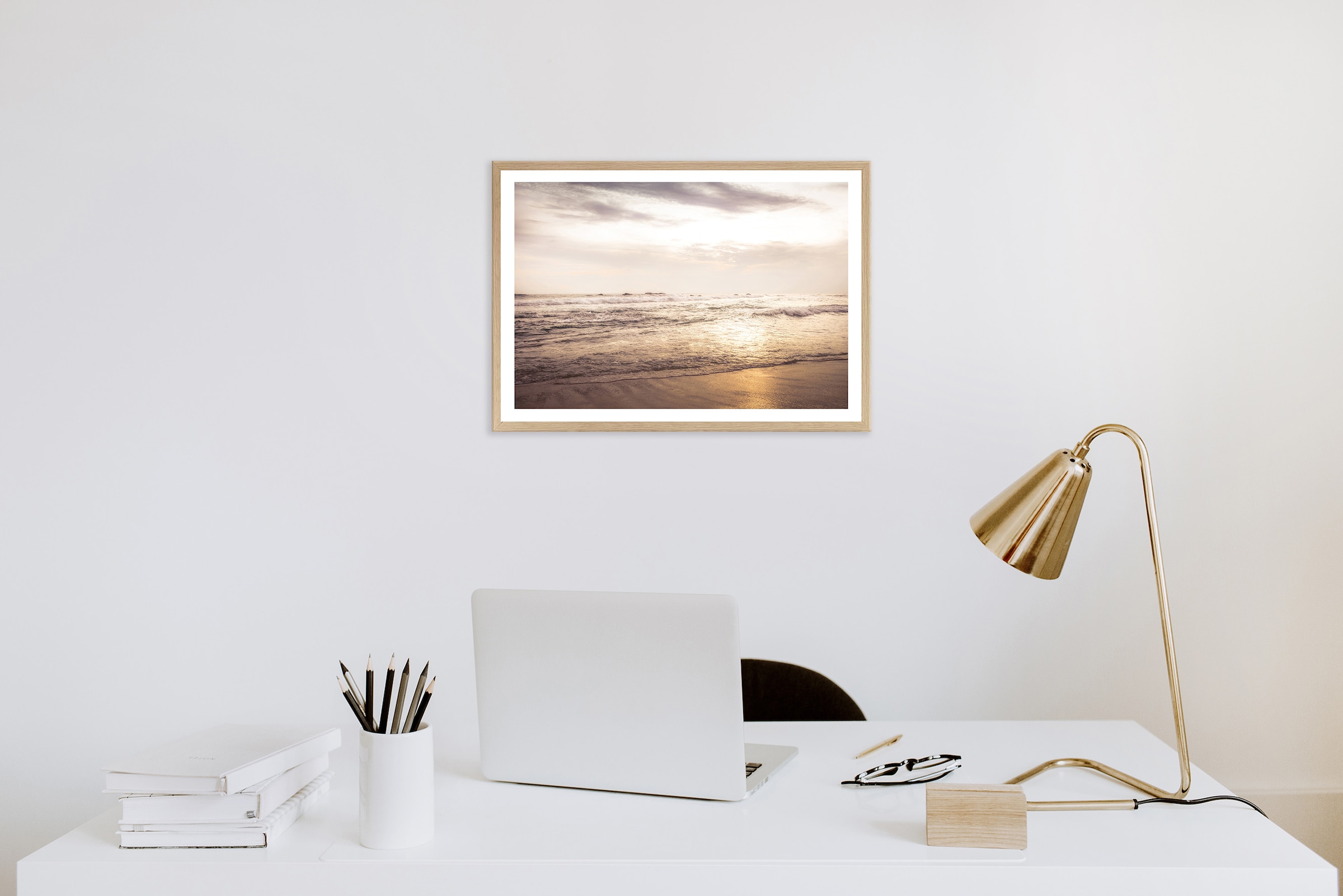 Bönninghoff Bild mit Rahmen, Strand-Meer, (1 St.), BxH: 70x50 cm