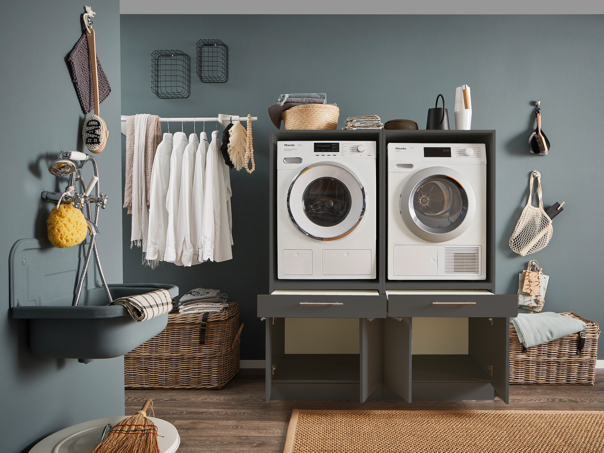 Laundreezy Mehrzweckschrank-Set »LAUNDREEZY LDSK2«, Breite 135 cm