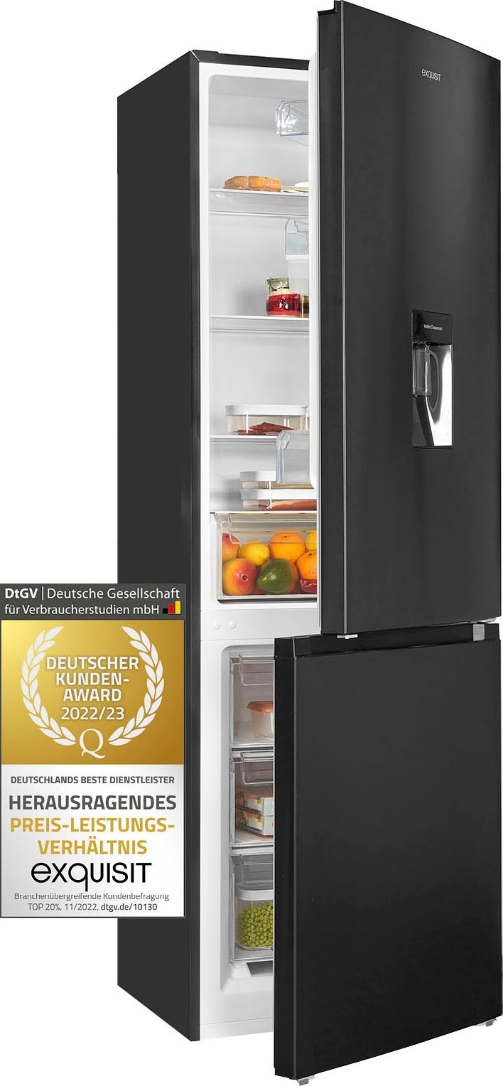 exquisit Kühl-/Gefrierkombination "KGC320-95-E-WS-040C inoxlook-az" 185,8 c günstig online kaufen