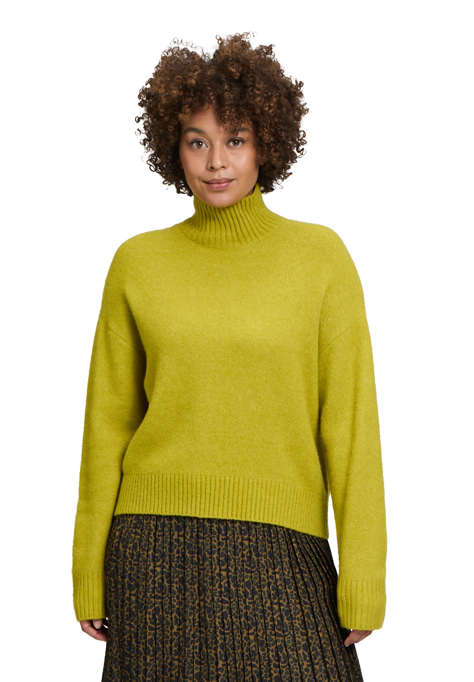 Cartoon Strickpullover "Cartoon Damen Strickpullover mit Stehkragen", (1 tl günstig online kaufen