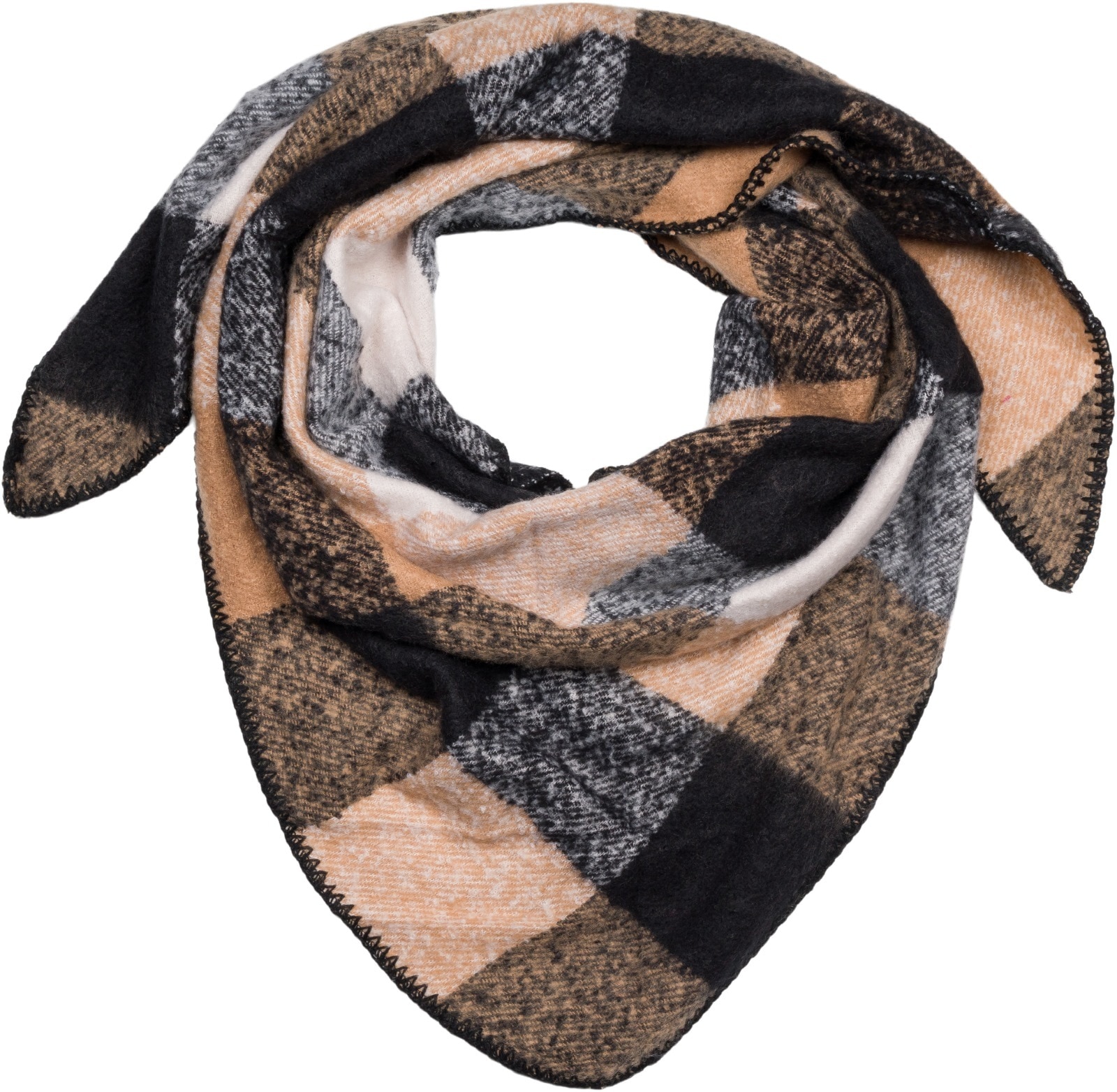 styleBREAKER XXL-Schal "Web Dreiecktuch Kariert" 1 Stk. günstig online kaufen