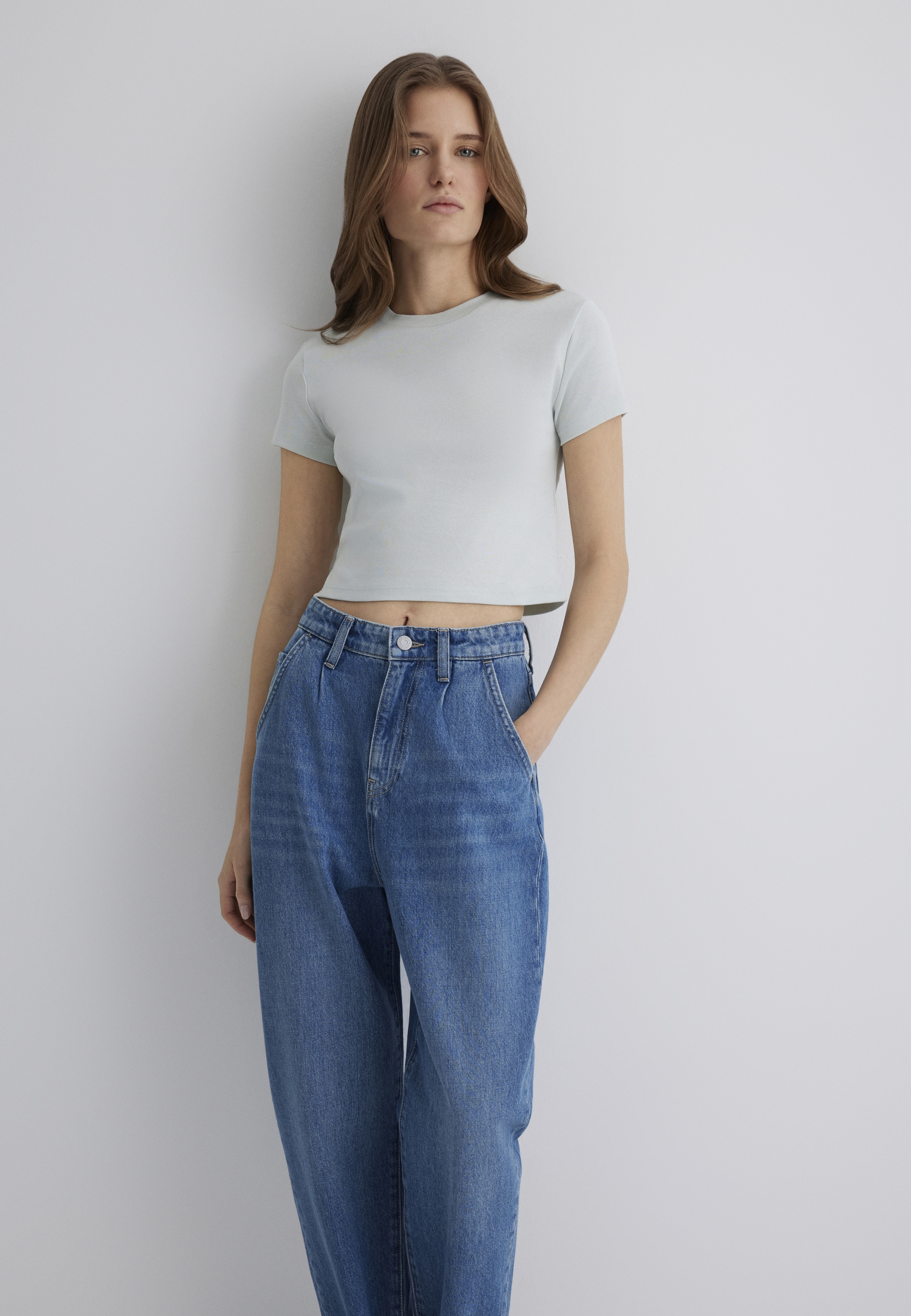 Mavi T-Shirt "CREW NECK BASIC TEE", Top verkürzt günstig online kaufen