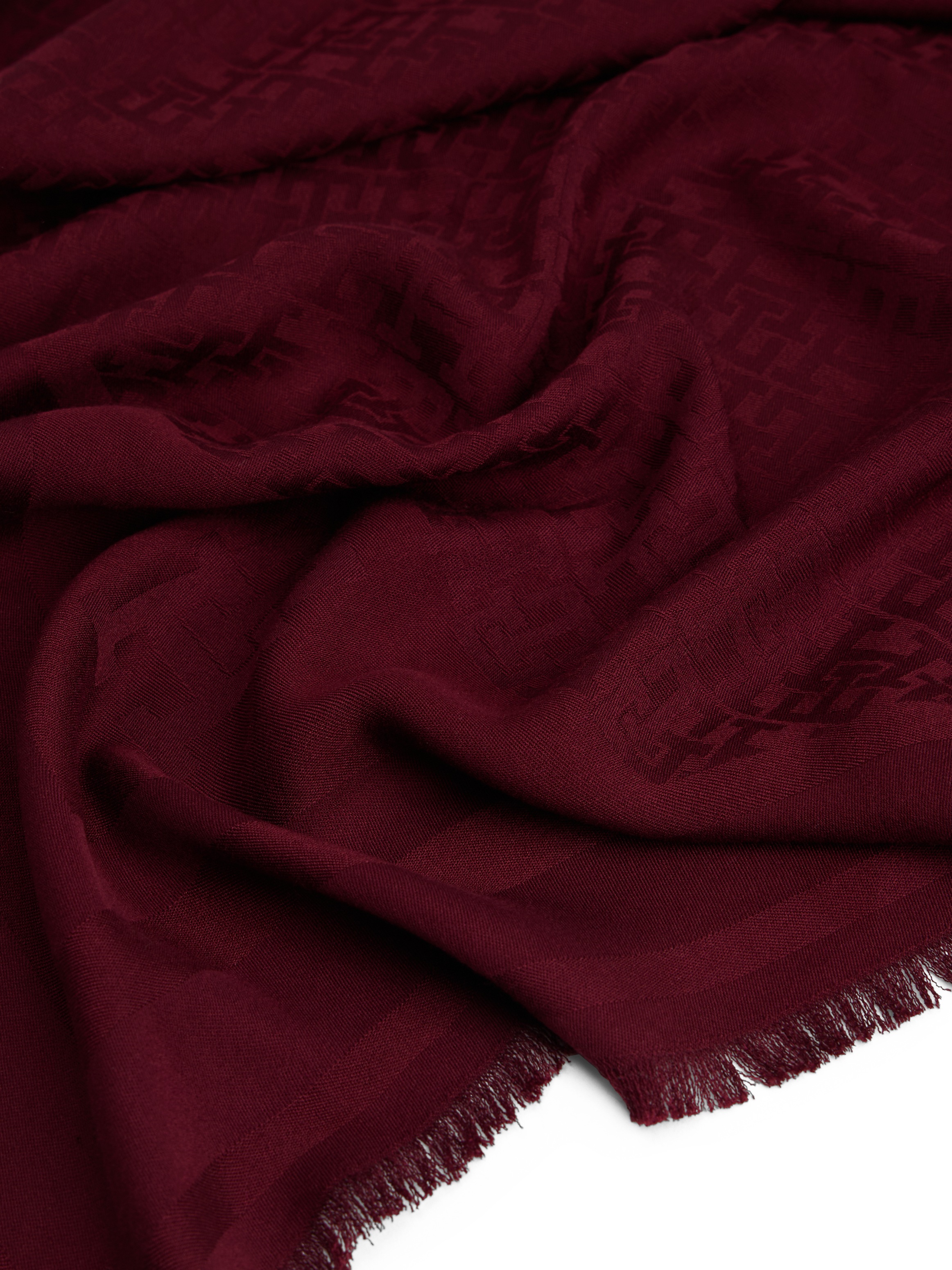 Thumbnail - Tommy Hilfiger Schal "TH MONOGRAM" mit Fransen und TH-Monogramm