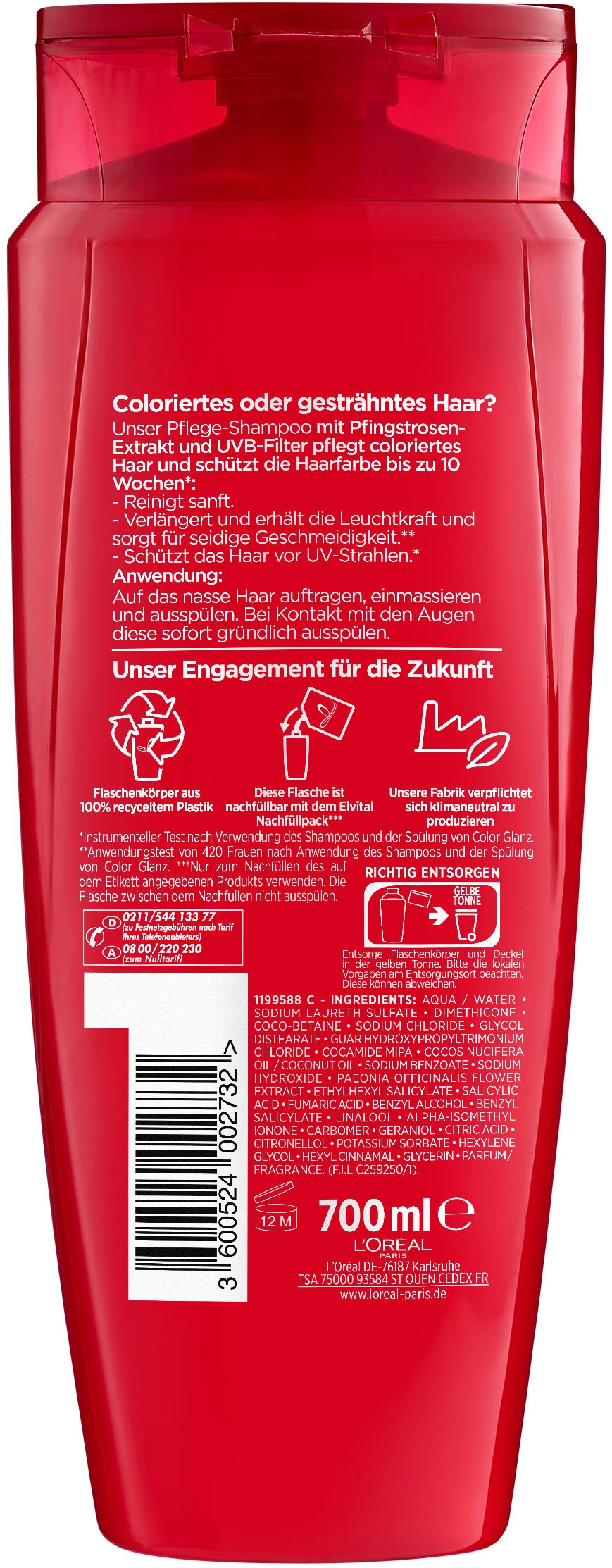L'ORÉAL PARIS Haarshampoo »Elvital Color Glanz Shampoo«