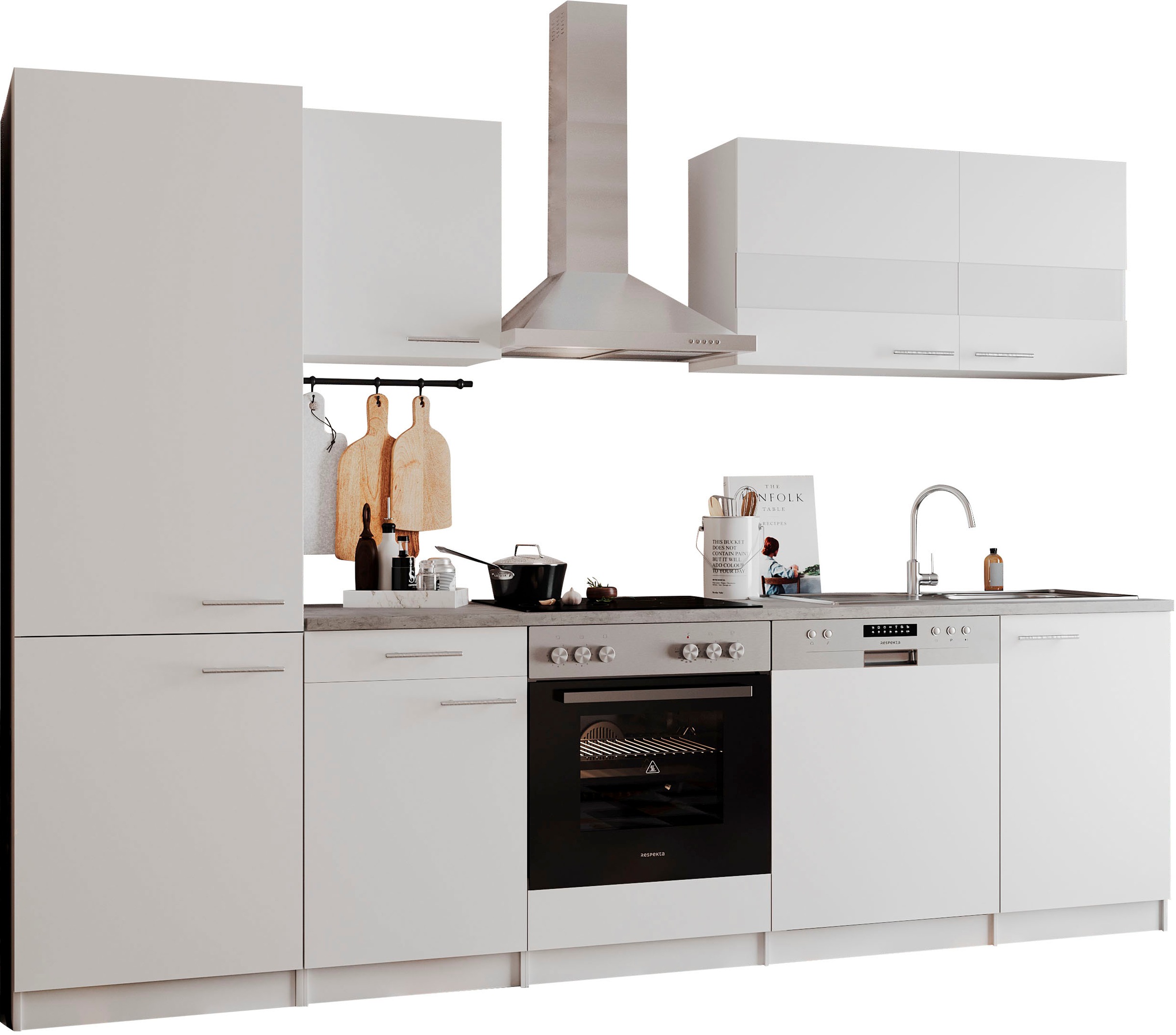 RESPEKTA Küchenzeile "Malia" Breite 280 cm, mit Soft-Close, in exklusiver K günstig online kaufen