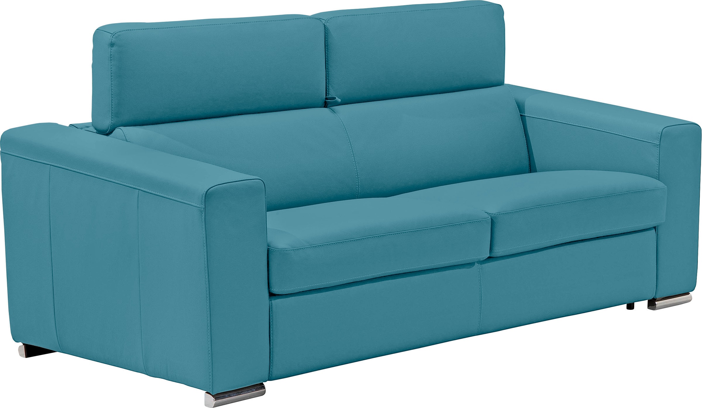 Egoitaliano Schlafsofa »Cabiria, Design und super Sitz- und Liegekomfort«, Sofa inkl. Schlaffunktion, Kopfteile verstellbar, mit Metallfüßen