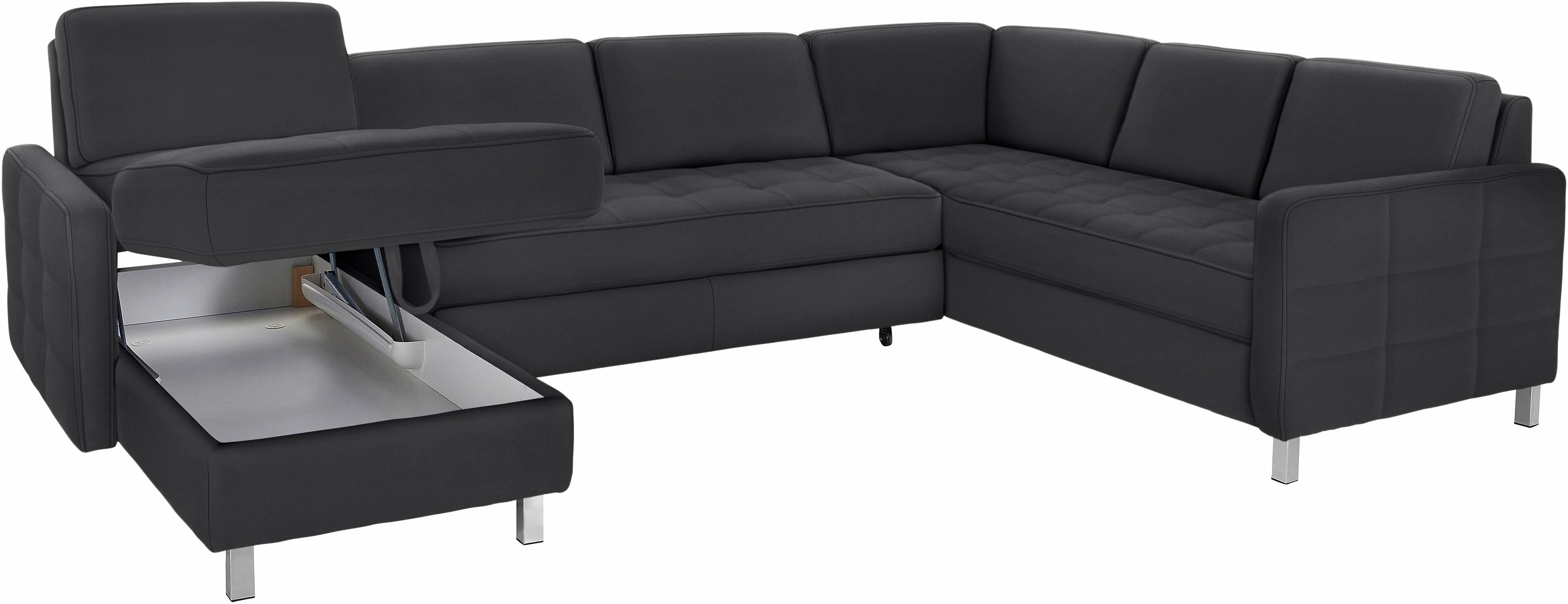 Thumbnail - sit&more Wohnlandschaft Pablo U-Form, wahlweise mit Bettfunktion und Bettkasten