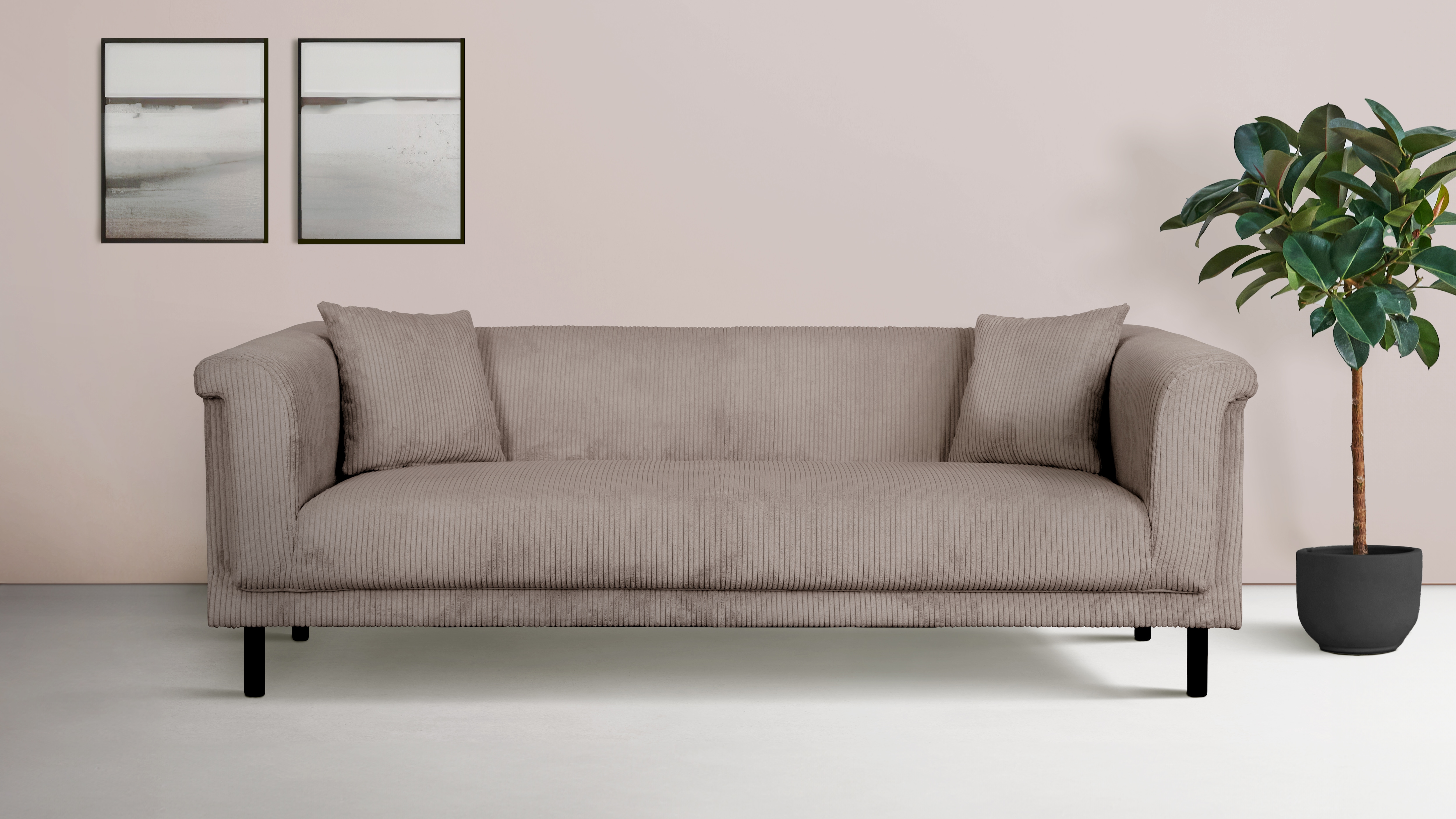Home affaire 2-Sitzer "AGNIA B/T/H: 180/85/71 cm" incl. Zierkissen, auch in Cord und Bouclé