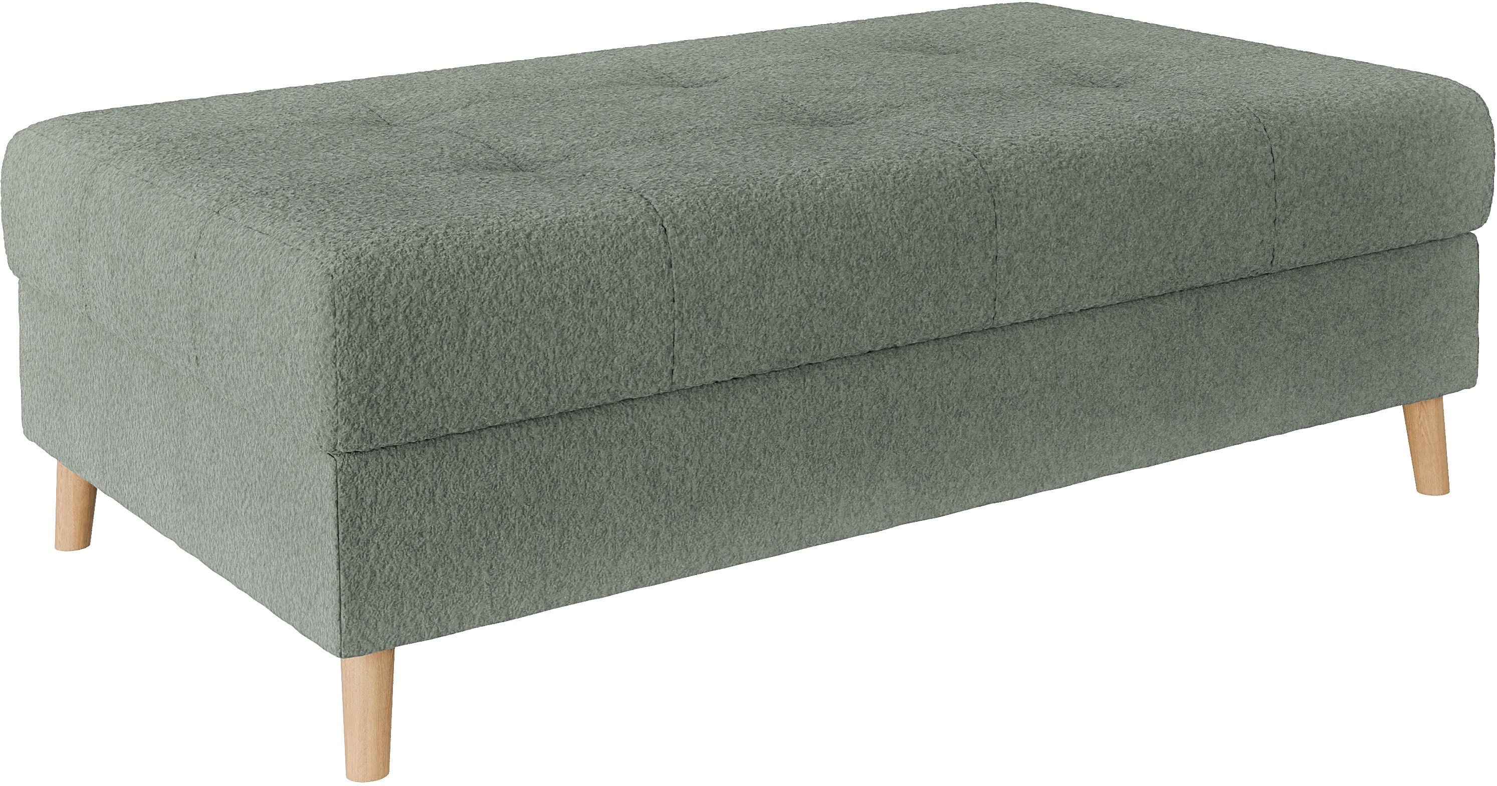 Home affaire Polsterhocker "CHARRE XXL, Steppung im Sitzbereich, Maße: B/T/H: 118/73/40 cm" passend zur Serie CHARRE, auch in Cord und Bouclé