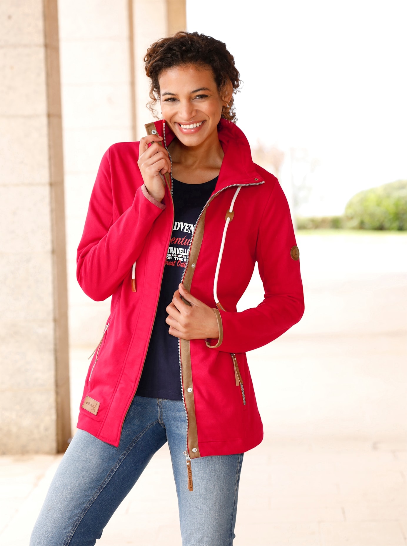Casual Looks Shirtjacke "Sweatjacke", 1 Stk. günstig online kaufen