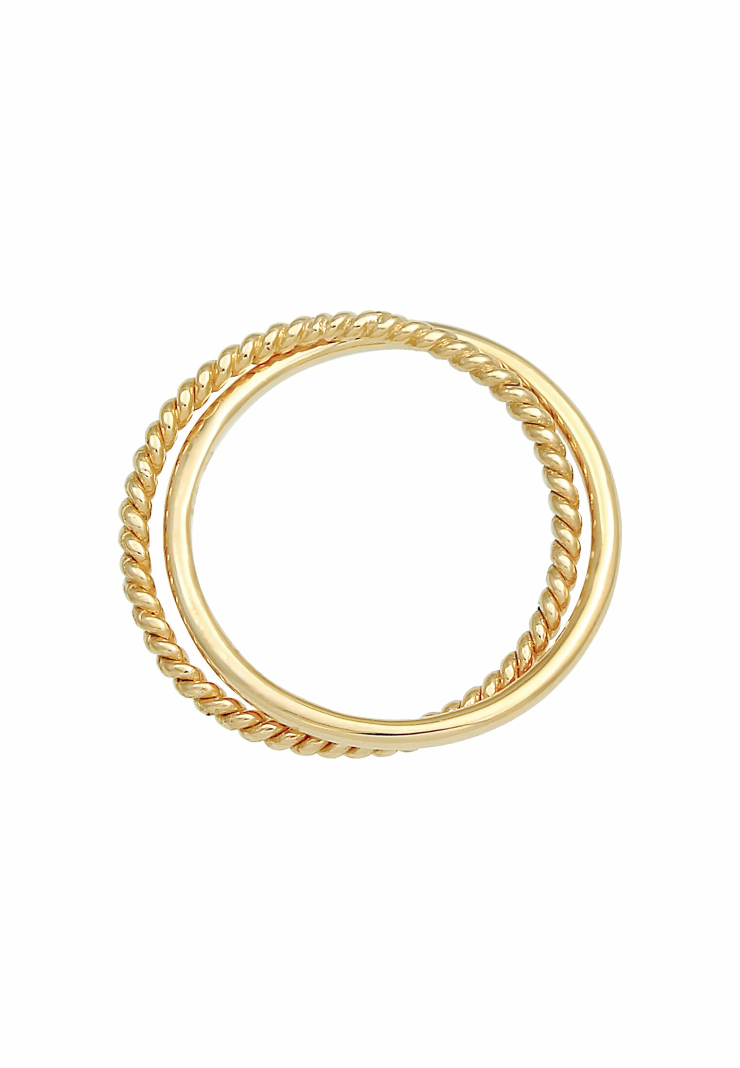 Fingerring ELLI "Wickelring Klassik Fein Gedreht Schmuck Geschenk 925 Silber" Gr. 60, gold, Fingerringe, Damen, 60mm, ohne Stein, Silber 925 (Sterlingsilber), Fingerring 2