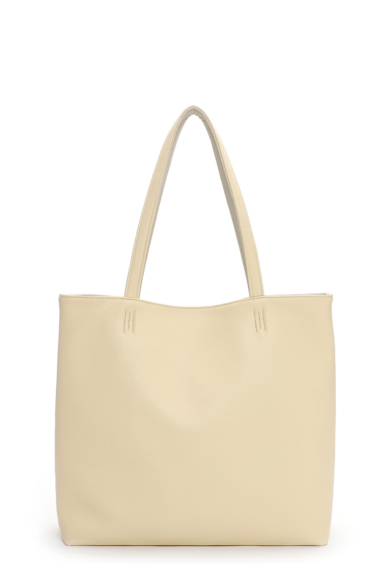 Shopper EMILY & NOAH "Shopper E&N Eva", Damen, Gr. B/H/T: 39cm x 34cm x 14cm 0, gelb (lightgelb 431), Polyurethan, Taschen Shopper 2