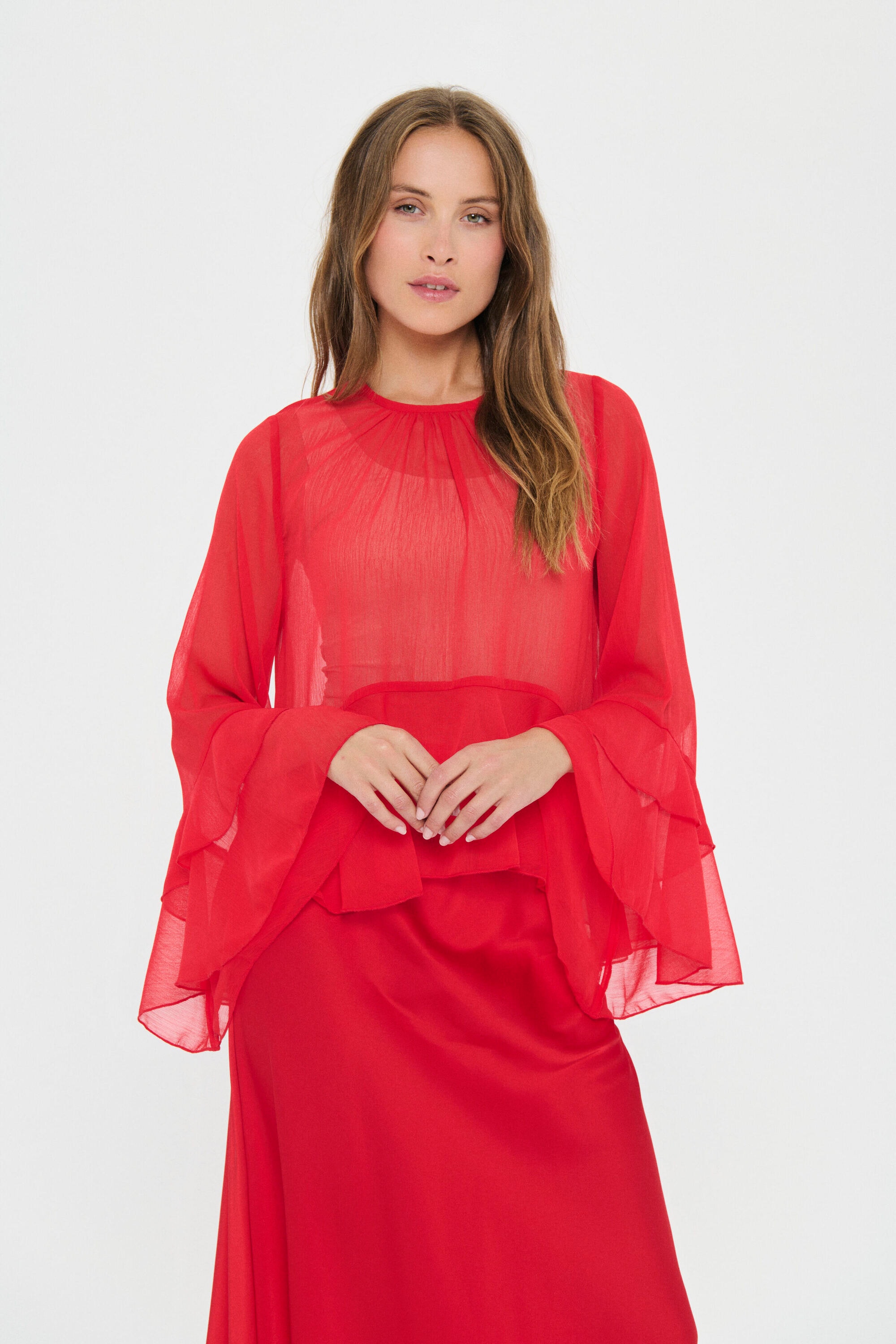 Saint Tropez Langarmbluse »Damen Bluse langarm MazelleSZ«