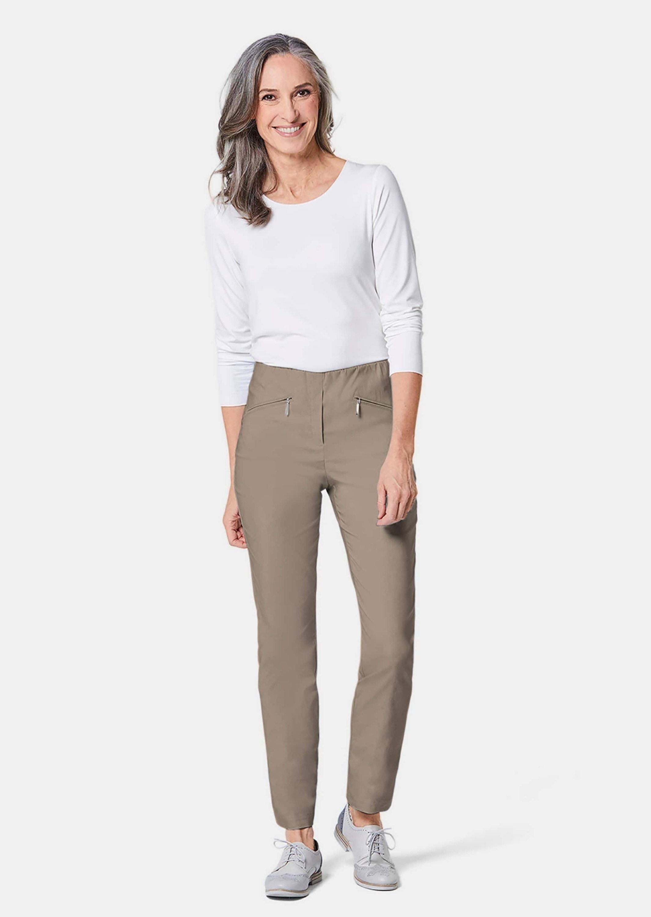 GOLDNER 2-in-1-Hose »Kurzgröße Schlupfhose LOUISA mit Steppnähten«  Ohne