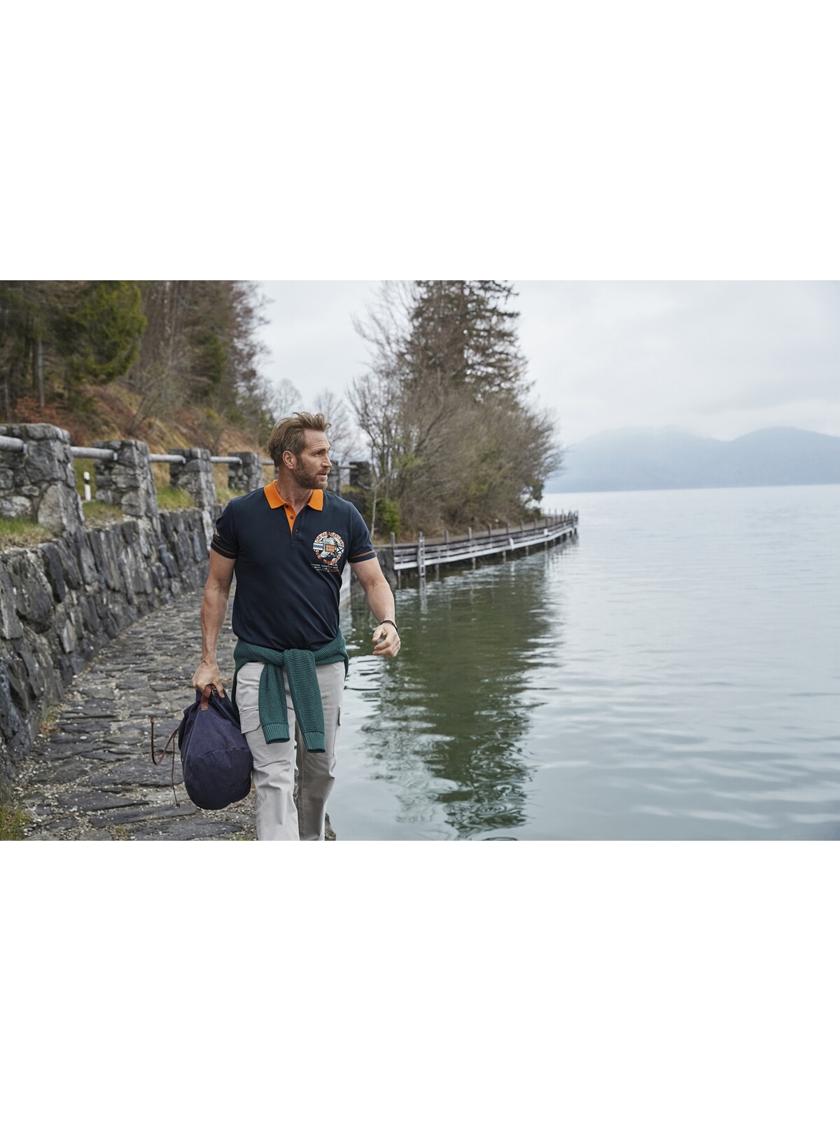 Jan Vanderstorm Poloshirt »Poloshirt RANDO«, (1 tlg.), mit drei Patches