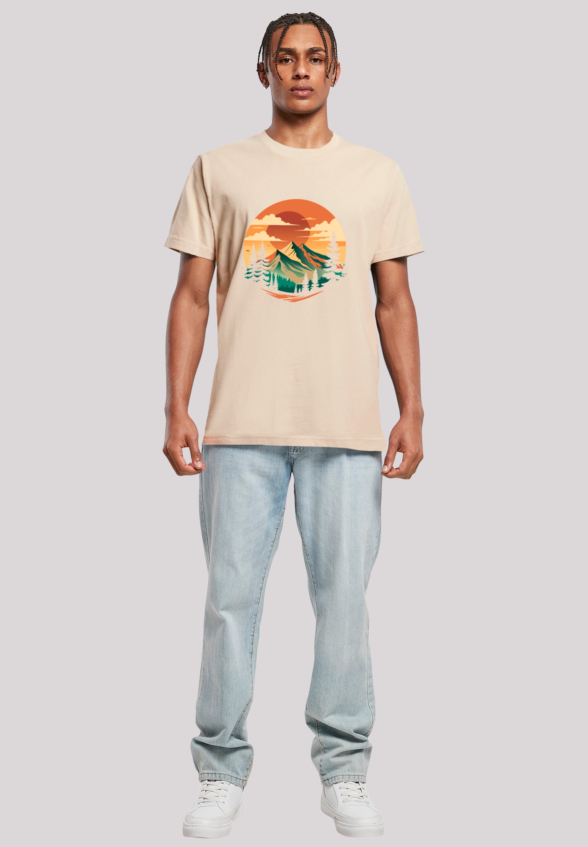 F4NT4STIC T-Shirt »Sonnenuntergang Berglandschaft«, Premium Qualität