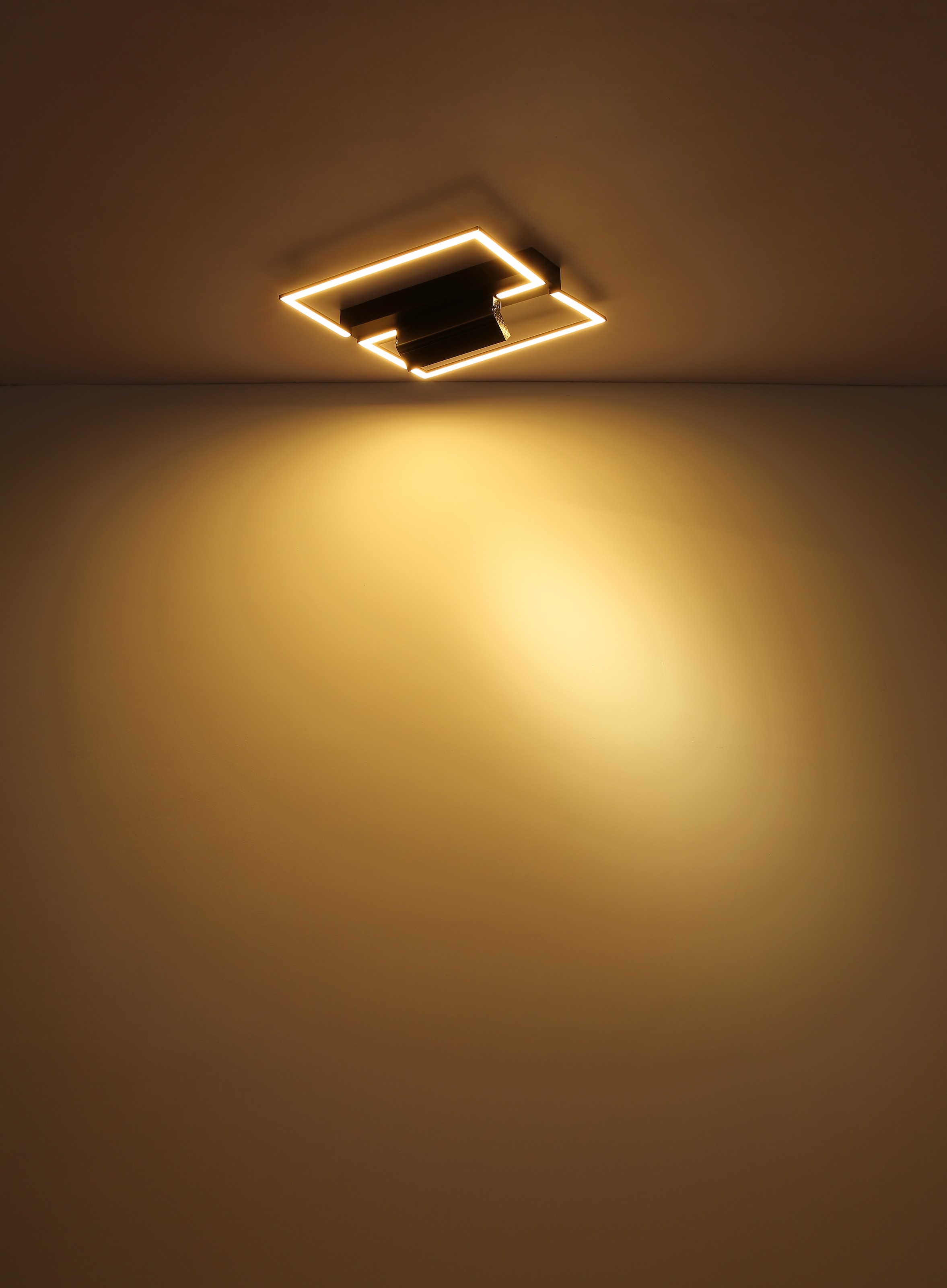 GLOBO LIGHTING LED Deckenleuchte »MAXWELL«, Leuchtmittel LED-Modul | LED fest integriert, Deckenlampe/LxBxH: 420x420x110mm/Wohnzimmer/Schlafzimmer/modern