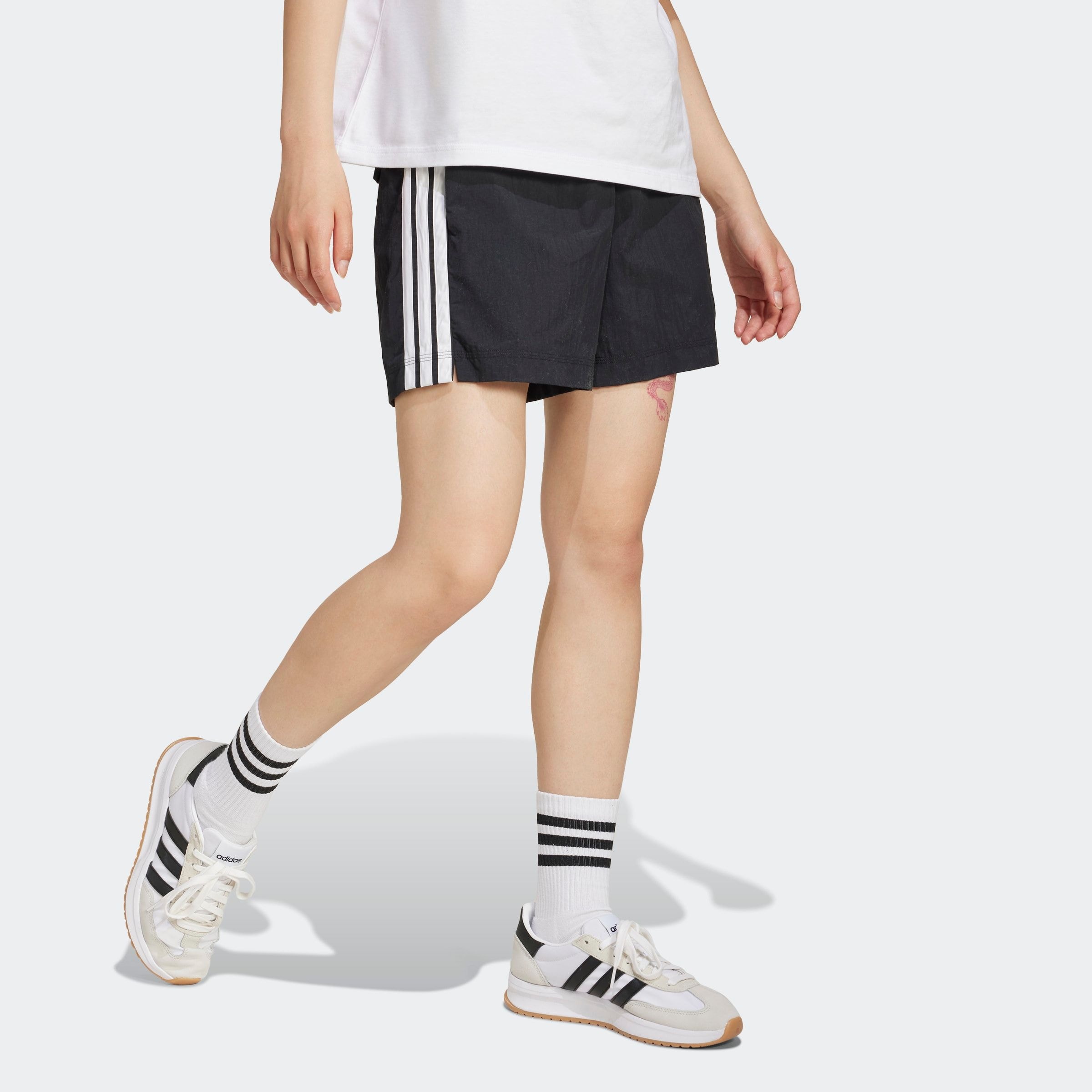 adidas Sportswear Shorts "W 3S WV SHO" für Sport, aus Polyamid, mit Gummizu günstig online kaufen
