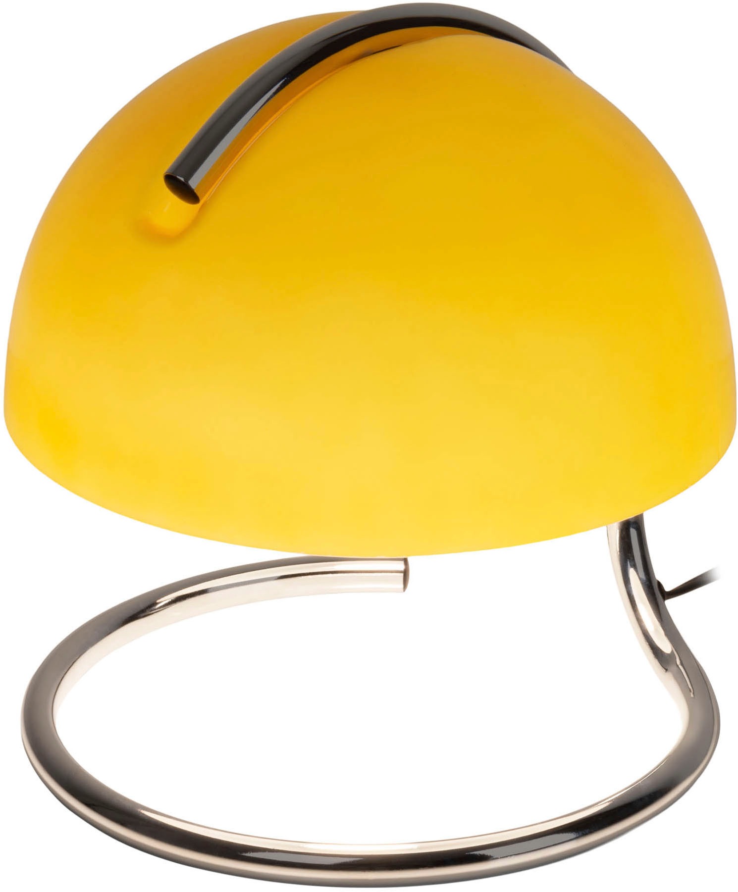 näve Tischleuchte »Burano«, 1 flammig, Leuchtmittel E27 | ohne Leuchtmittel, halbkugelförmiger Glasschirm, 1x E27, Zuleitung schwarz 150cm