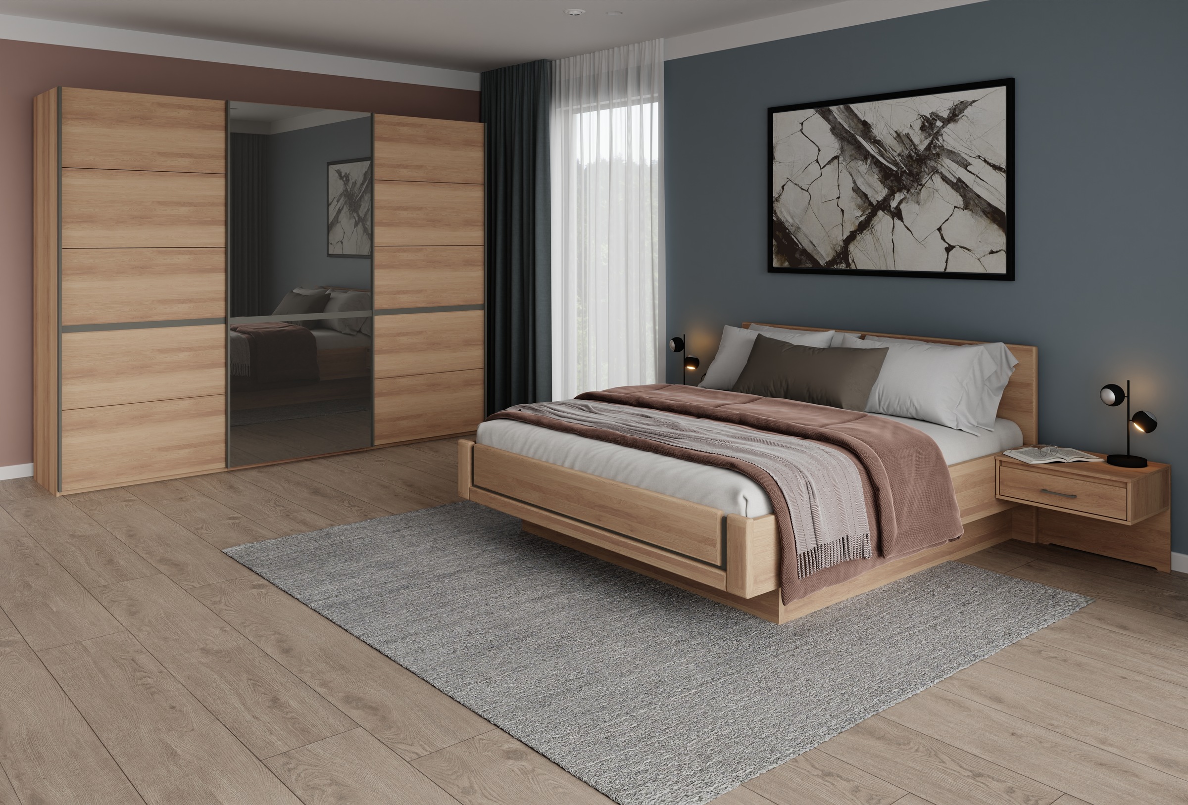Musterring Schlafzimmer-Set "Sorrent, Kleiderschrank, Bett & Nachtkommoden, günstig online kaufen