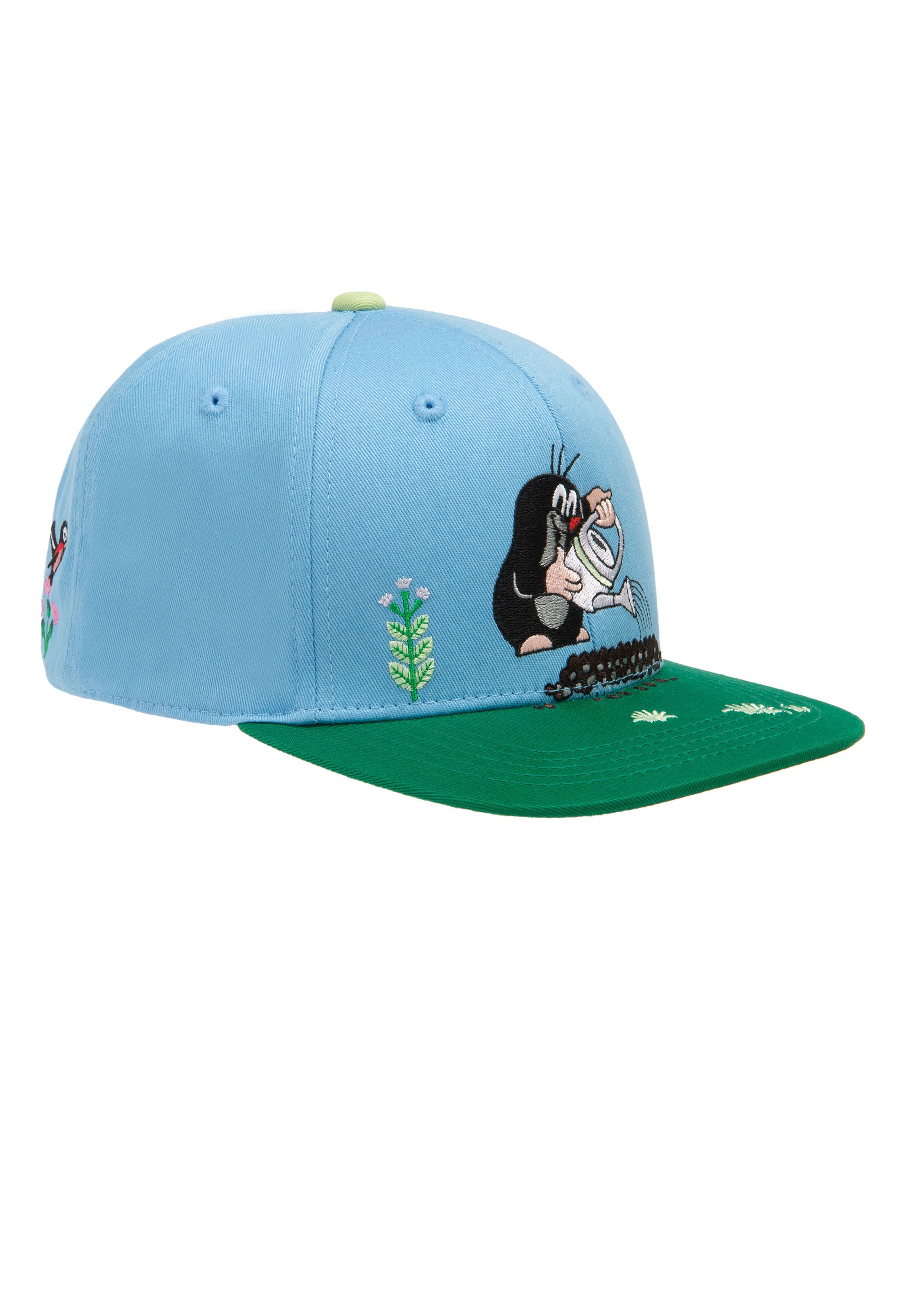 LOGOSHIRT Baseball Cap »Der kleine Maulwurf - Gießkanne«, mit detailreicher Stickerei