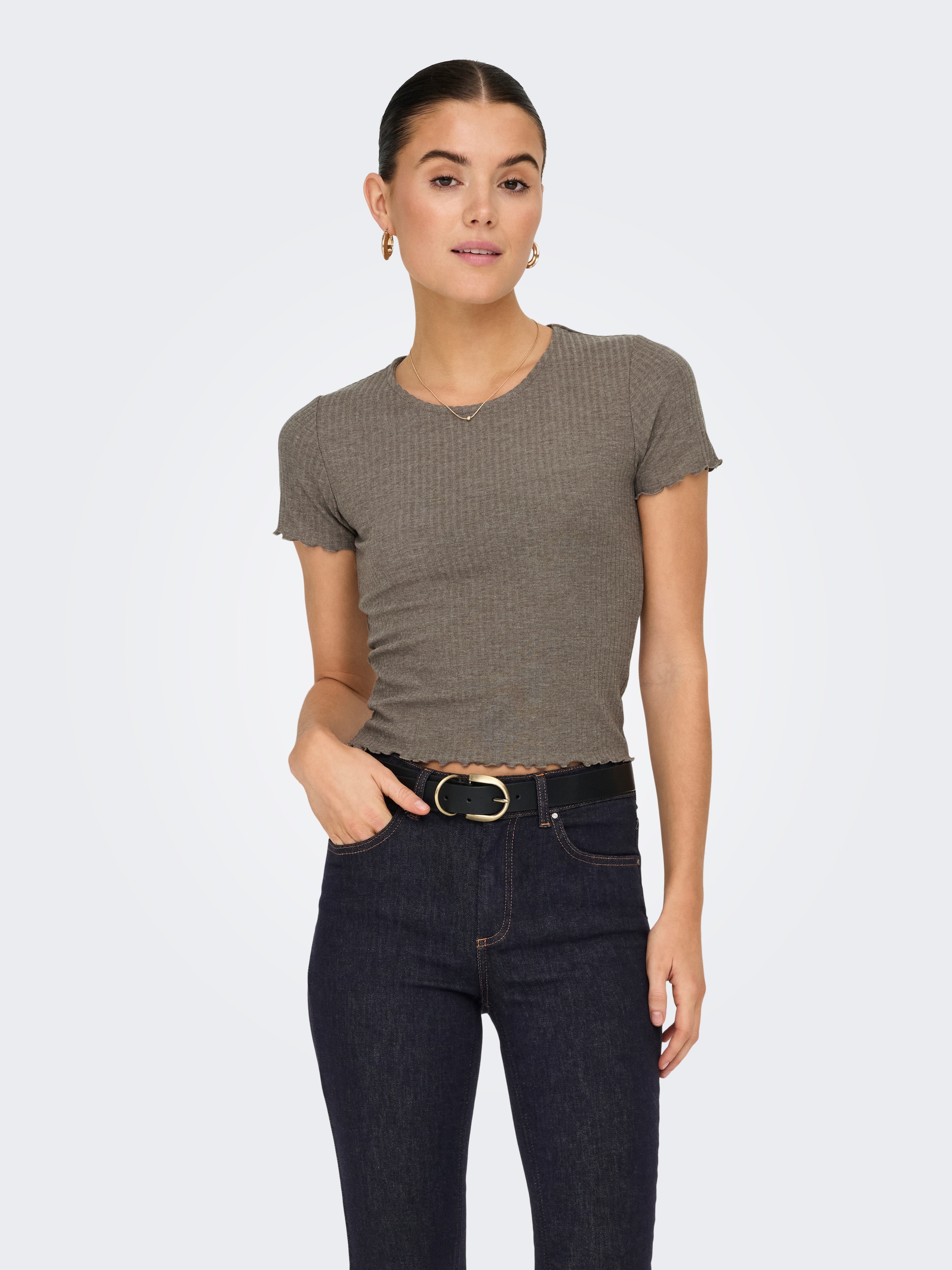 ONLY Rundhalsshirt "ONLEMMA S/S SHORT TOP NOOS JRS" Rundhals, modisch, regu günstig online kaufen