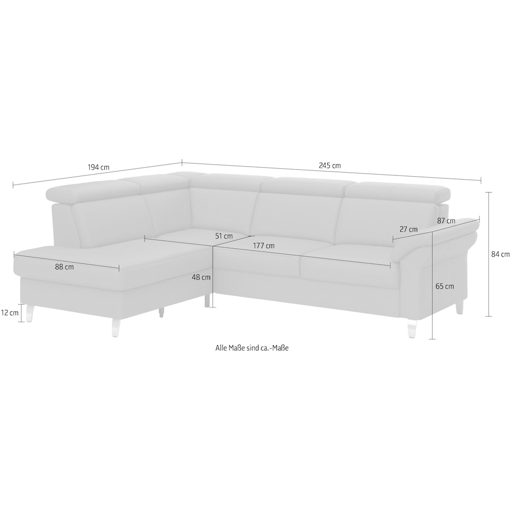 sit&more Ecksofa »Arngast L-Form«