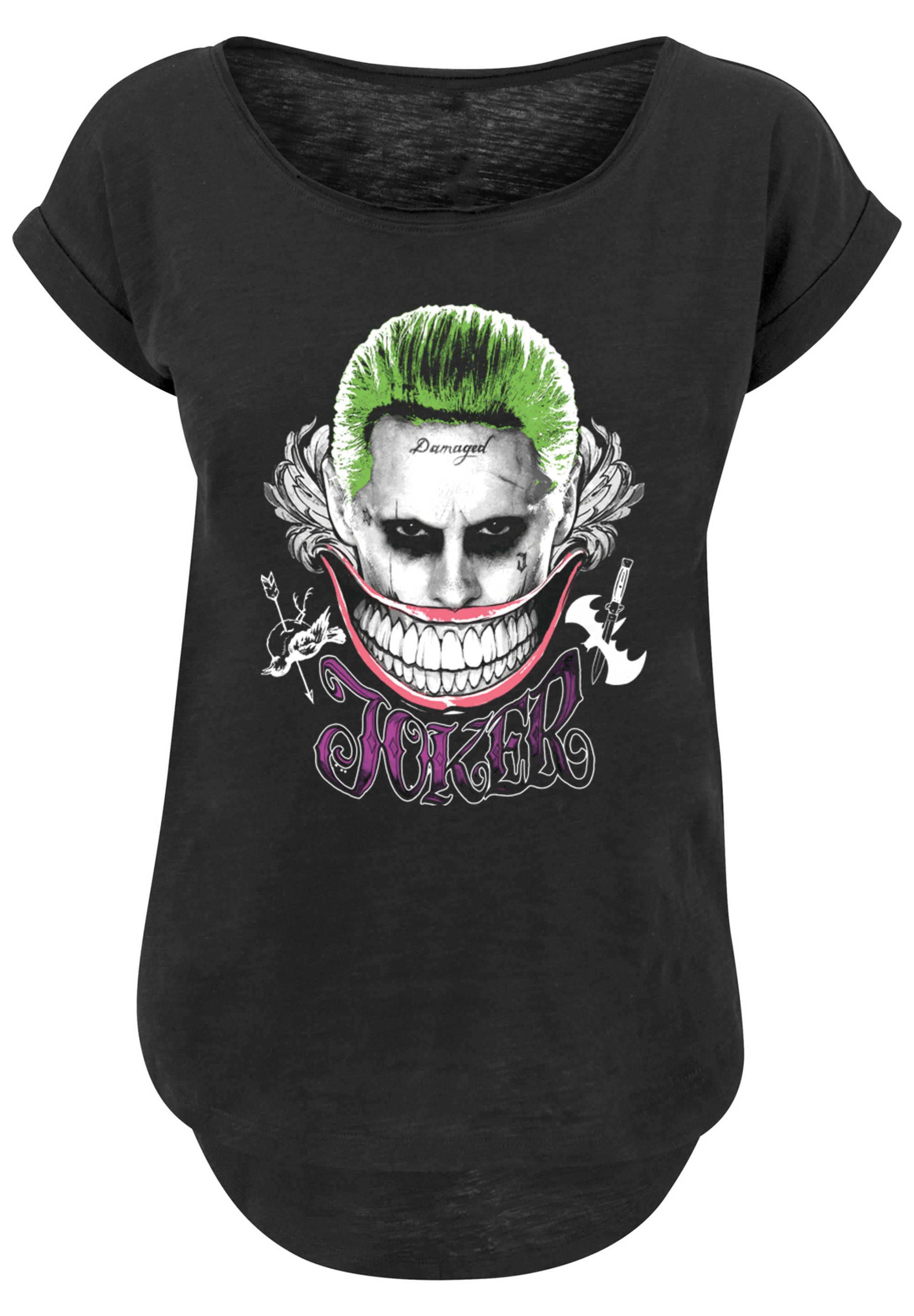 F4NT4STIC T-Shirt »Suicide Squad Joker Coloured Smile« Print