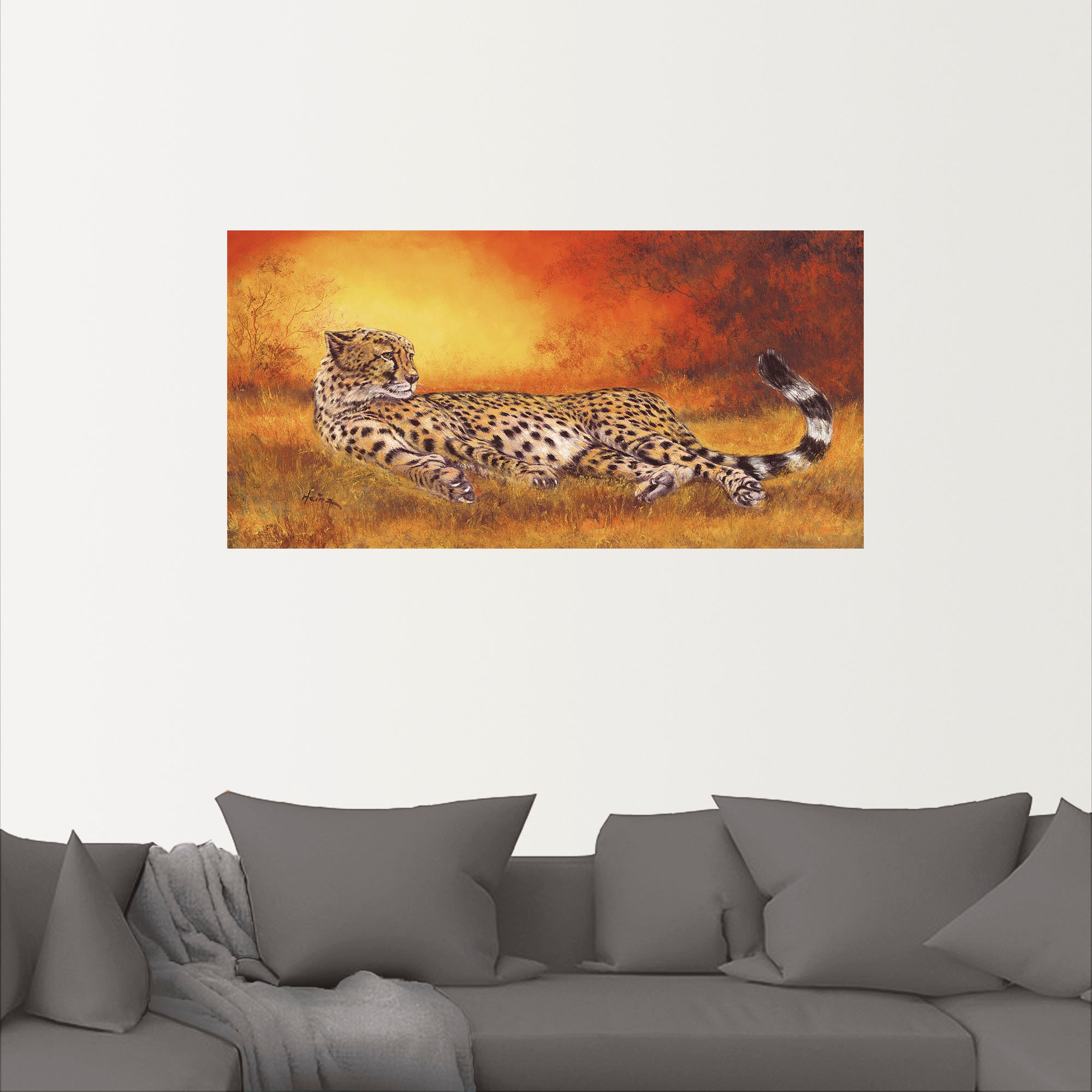Thumbnail - Artland Wandbild "Gepard", Geparden Bilder, (1 St.), als Alubild, Outdoorbild, Leinwandbild, Poster, Wandaufkleber