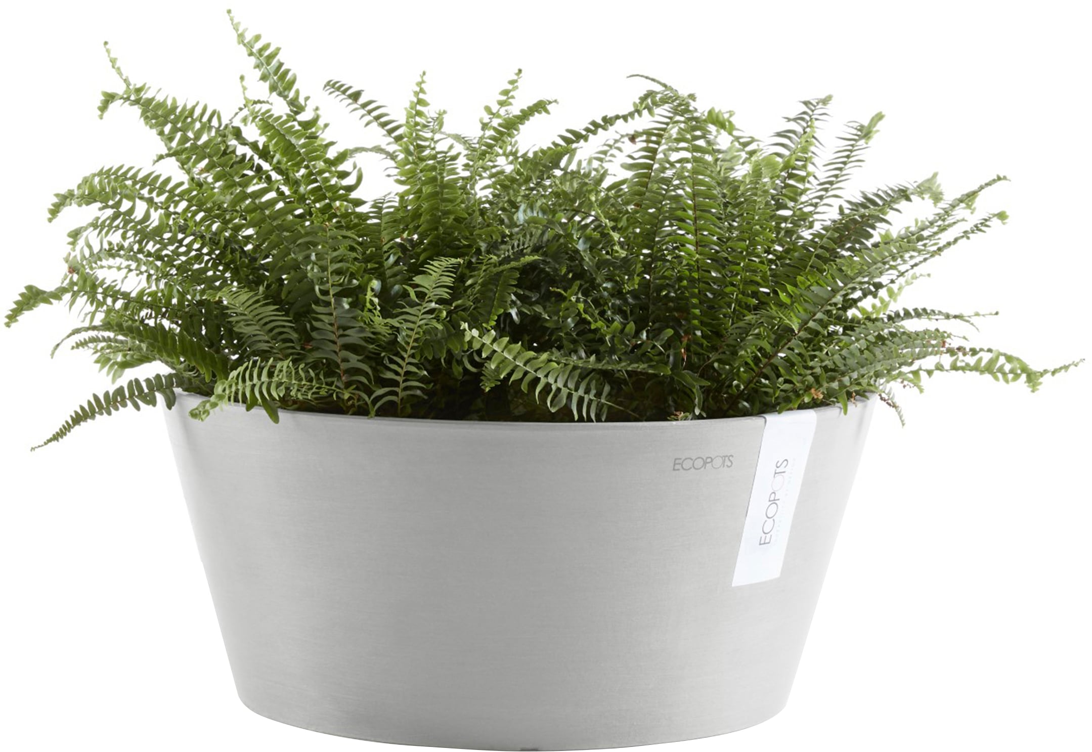 ECOPOTS Blumentopf »Frankfurt 40 Weißgrau«, für innen und außen: frostsicher, bruchsicher und lichtbeständig