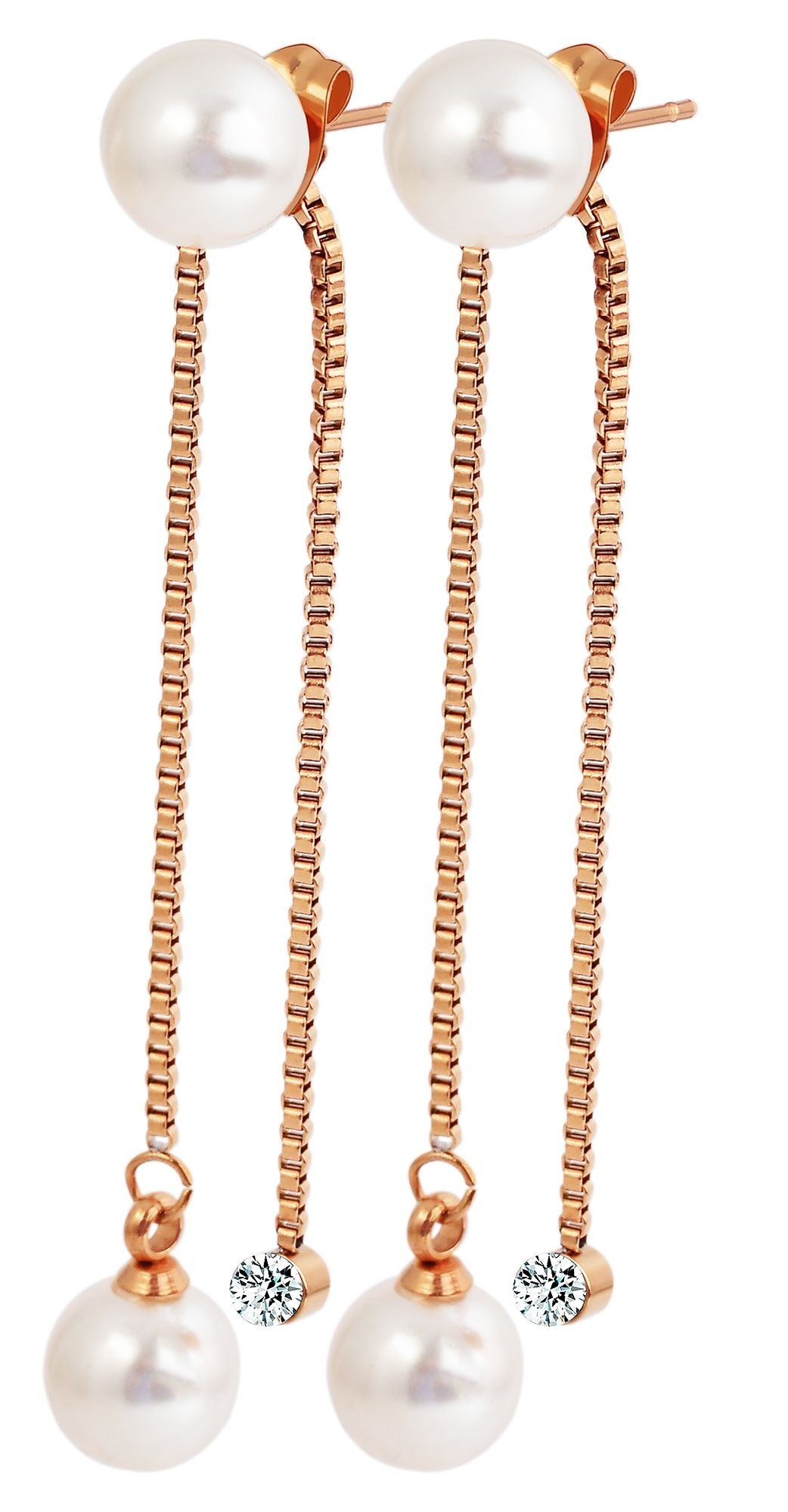 Adelia´s Paar Ohrhänger "Damen Ohrringe – Ohrstecker aus Edelstahl mit Perl günstig online kaufen