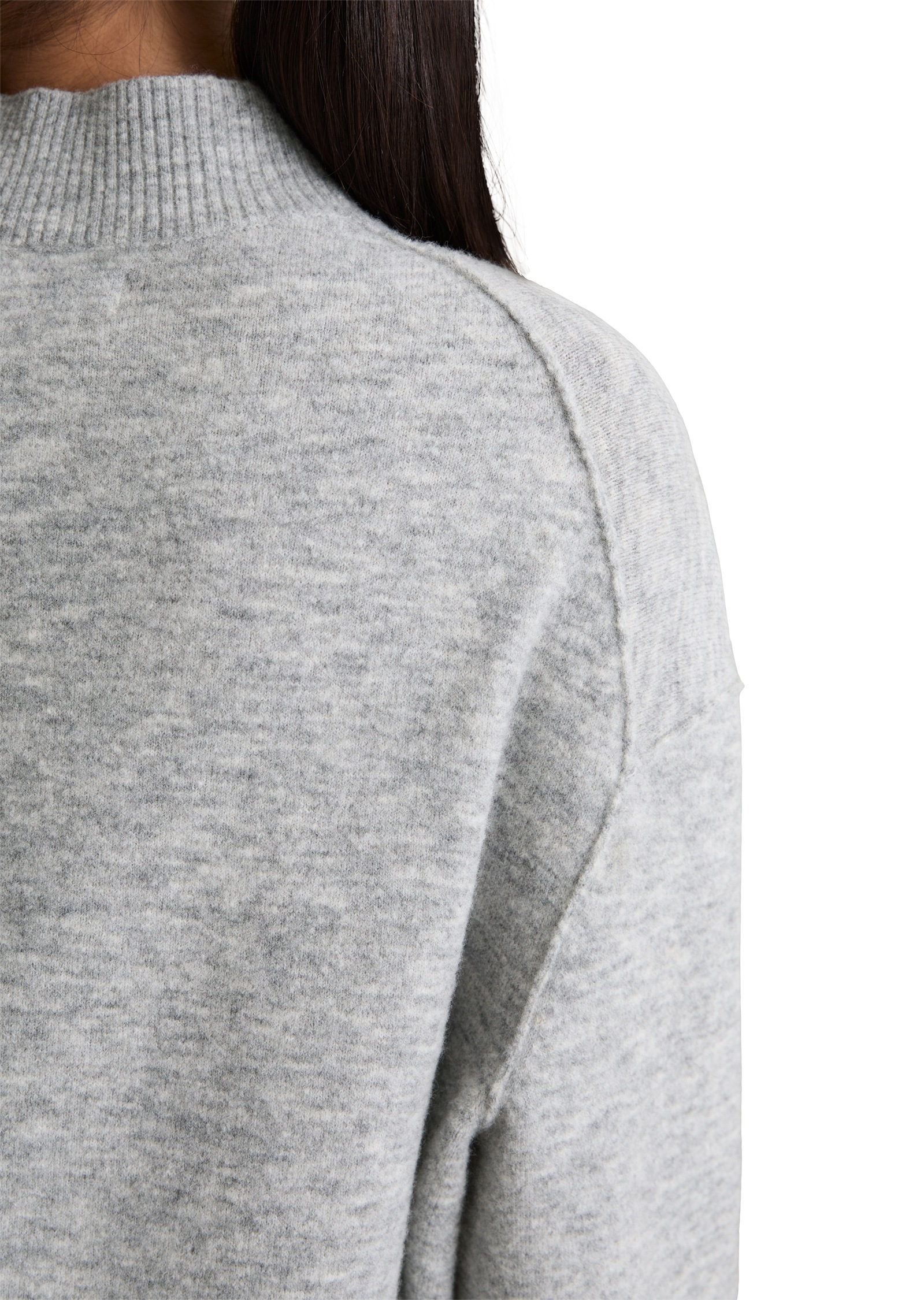 Thumbnail - Marc OPolo DENIM Strickpullover regular fit aus softem Schurwolle-Mix, Rundhals