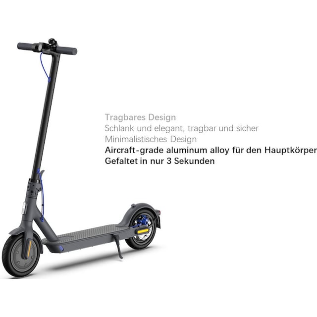 Xiaomi E-Scooter »Mi Electric Scooter 3 8,5 Zoll«, 20 km/h, 30 km, 20 km/h,  mit dt. Straßenzulassung, ABE | BAUR