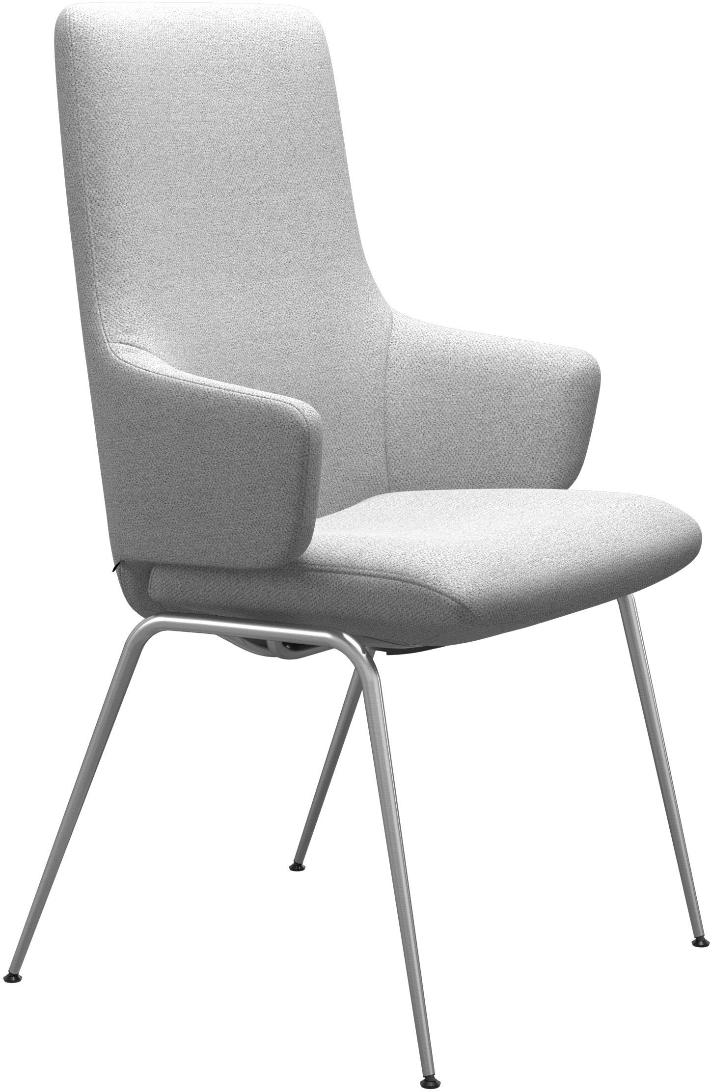 Stressless® Polsterstuhl »Laurel«, ROHLEDER Stoff Q2 FARON, High Back mit Armlehne, Größe L, mit Beinen aus Stahl in Chrom