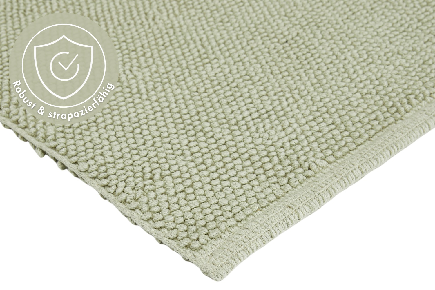 LUXOR living Badematte »Atlanta, 50x80 cm«, fußbodenheizungsgeeignet-beidseitig nutzbar, Badteppich, Duschvorleger, Uni Farben, saugstark