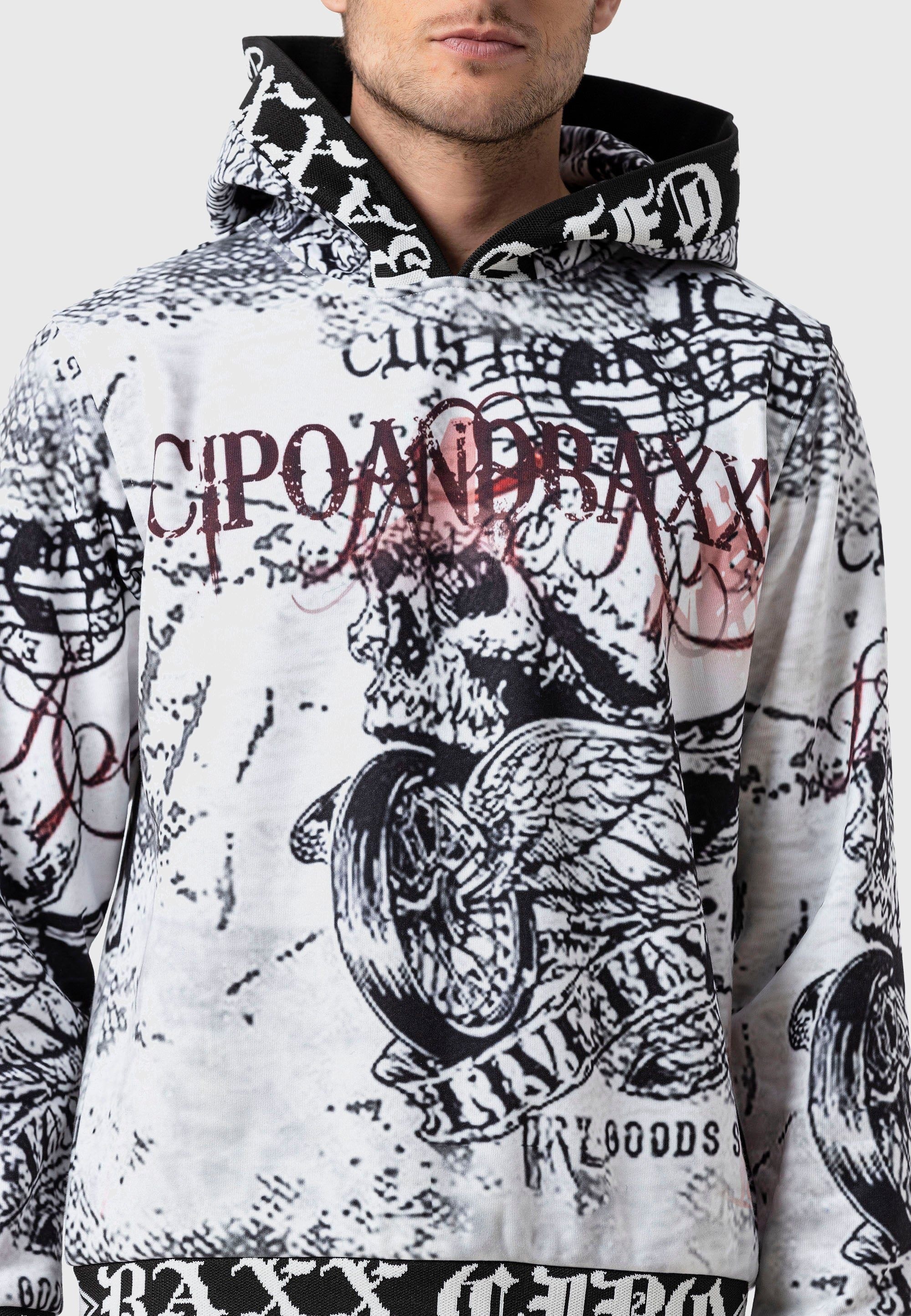 Cipo & Baxx Kapuzenpullover »Sweatshirts«, (1 tlg.), mit Allover-Print