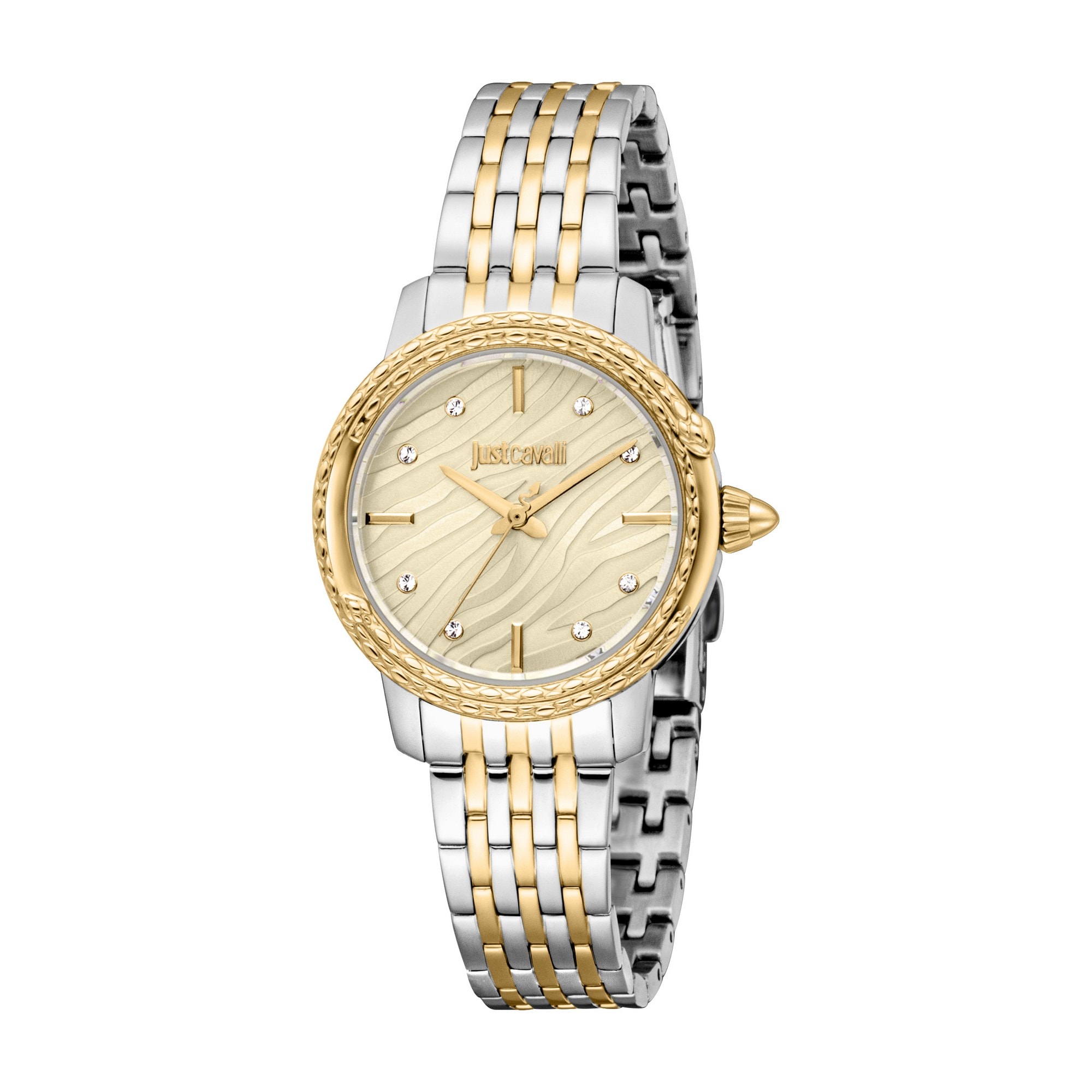Just Cavalli Time Quarzuhr »Euforia«, (Set, 2 tlg., mit Armband), Armbanduhr, Damenuhr, Edelstahlarmband, Ideal auch als Geschenk