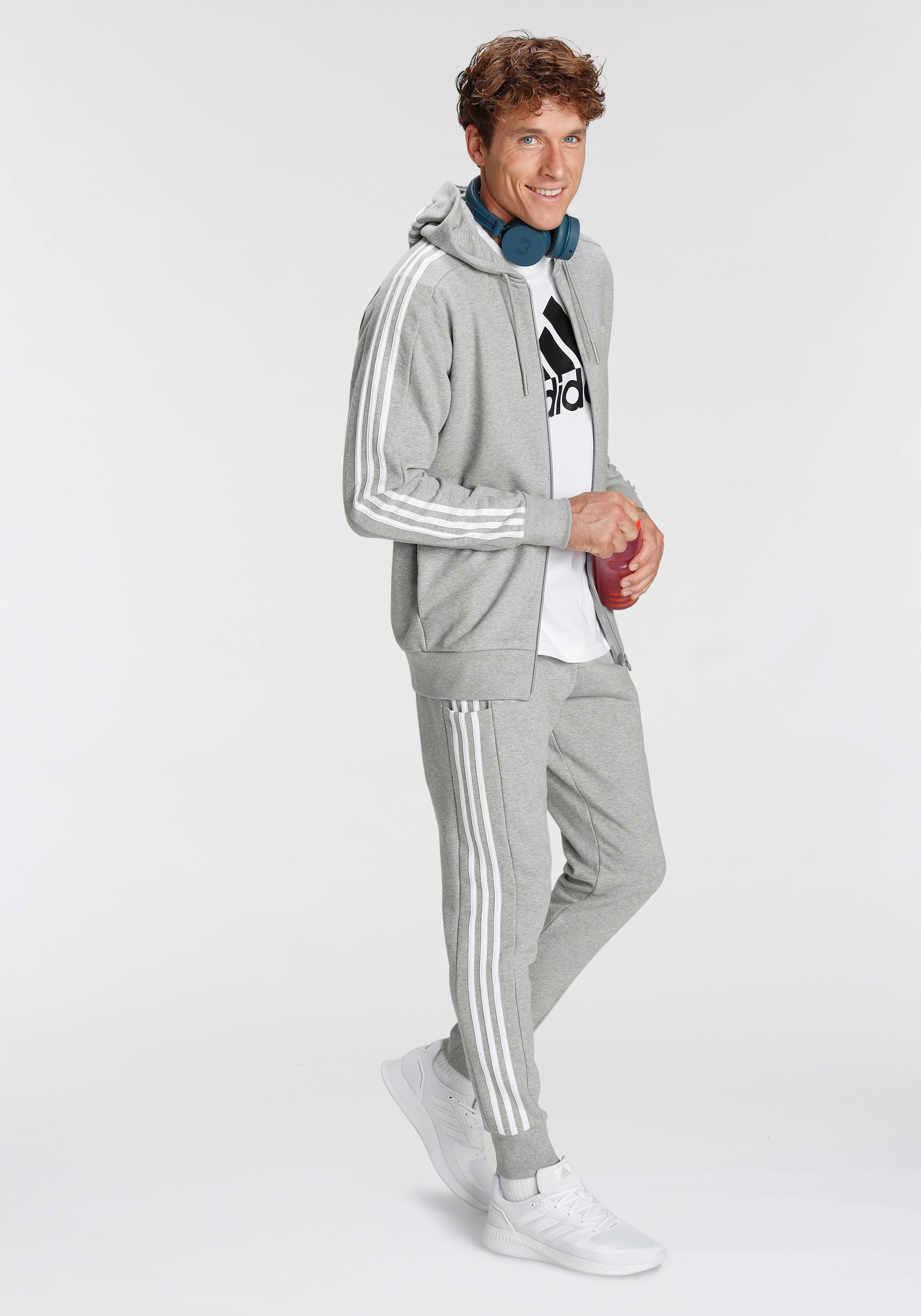 adidas Sportswear Kapuzensweatjacke »M 3S FT FZ HD«, (1 tlg.)