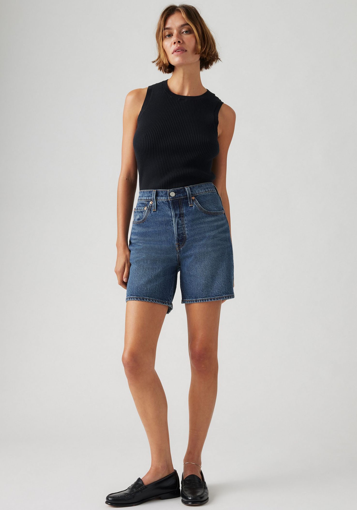 Levis Shorts "501MID THIGH SH", Sommerhose Denim/Jeans in Baumwollqualität günstig online kaufen