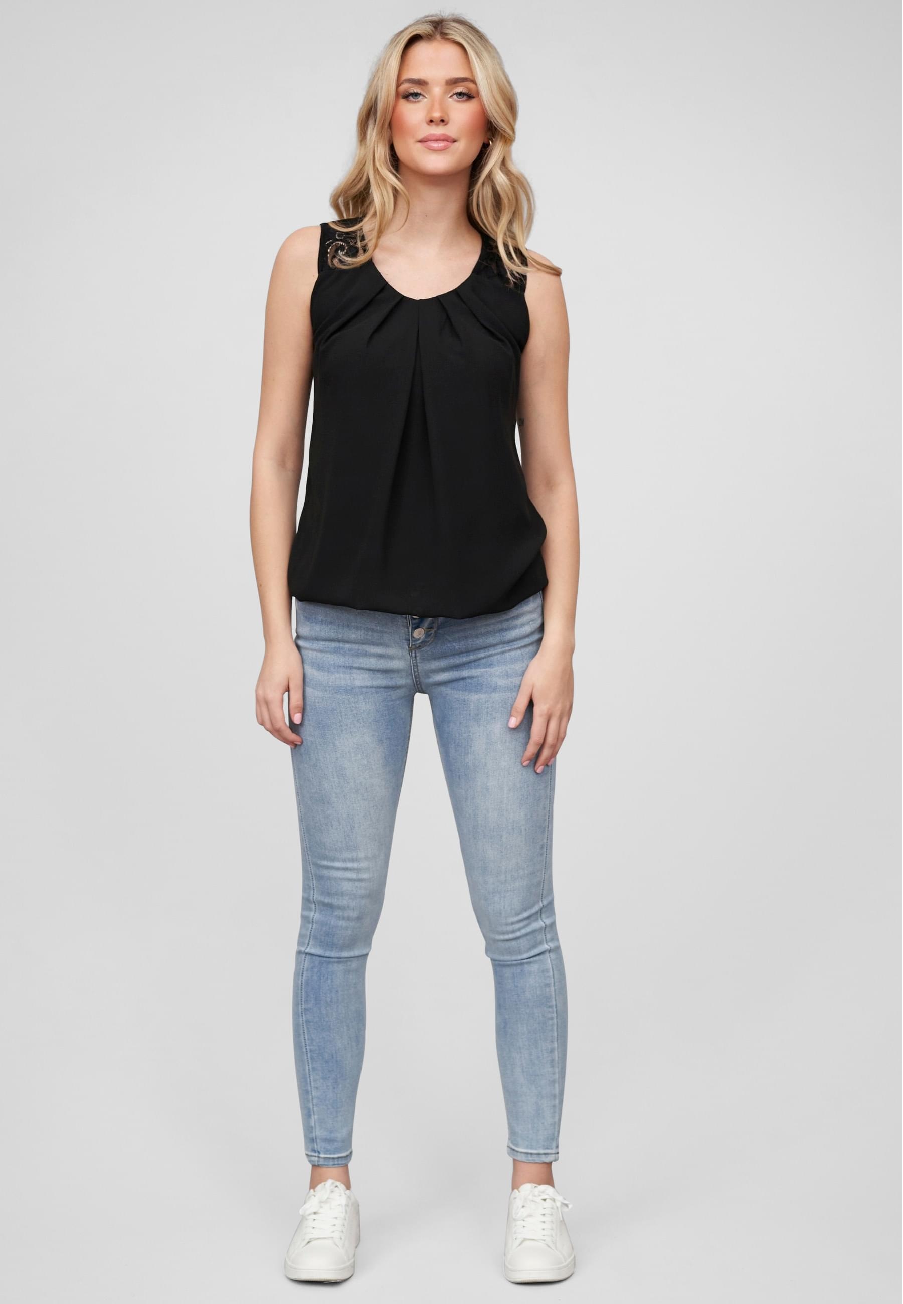 CLOUD 5IVE Klassische Bluse »CLOUD 5IVE Damen Cloud5ive Damen Chiffon Top mit Spitzendetails«