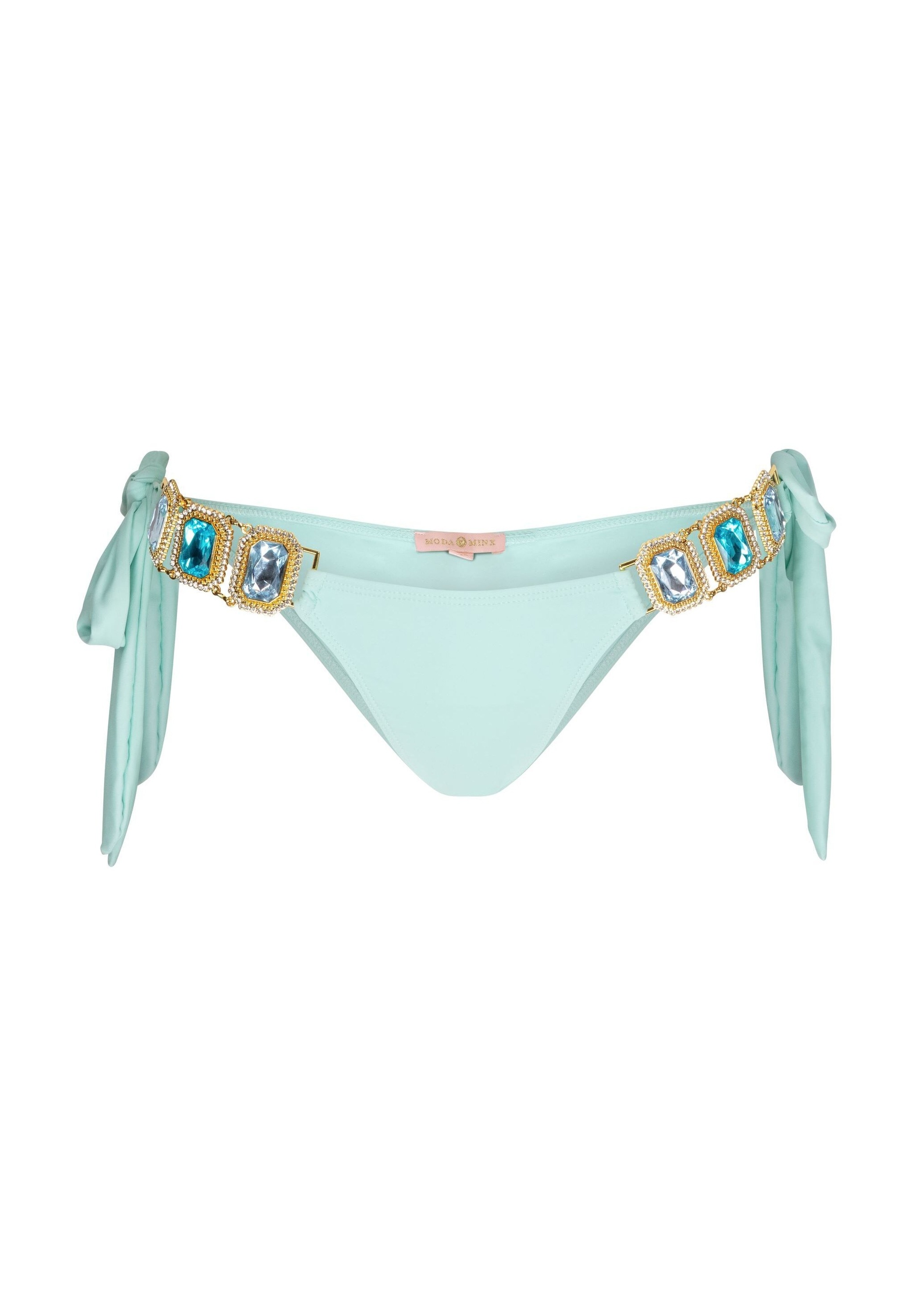 Moda Minx Bikini-Hose »Boujee«, (1 St., Panty), mit seitlicher Bindung und tollem Steinbesatz