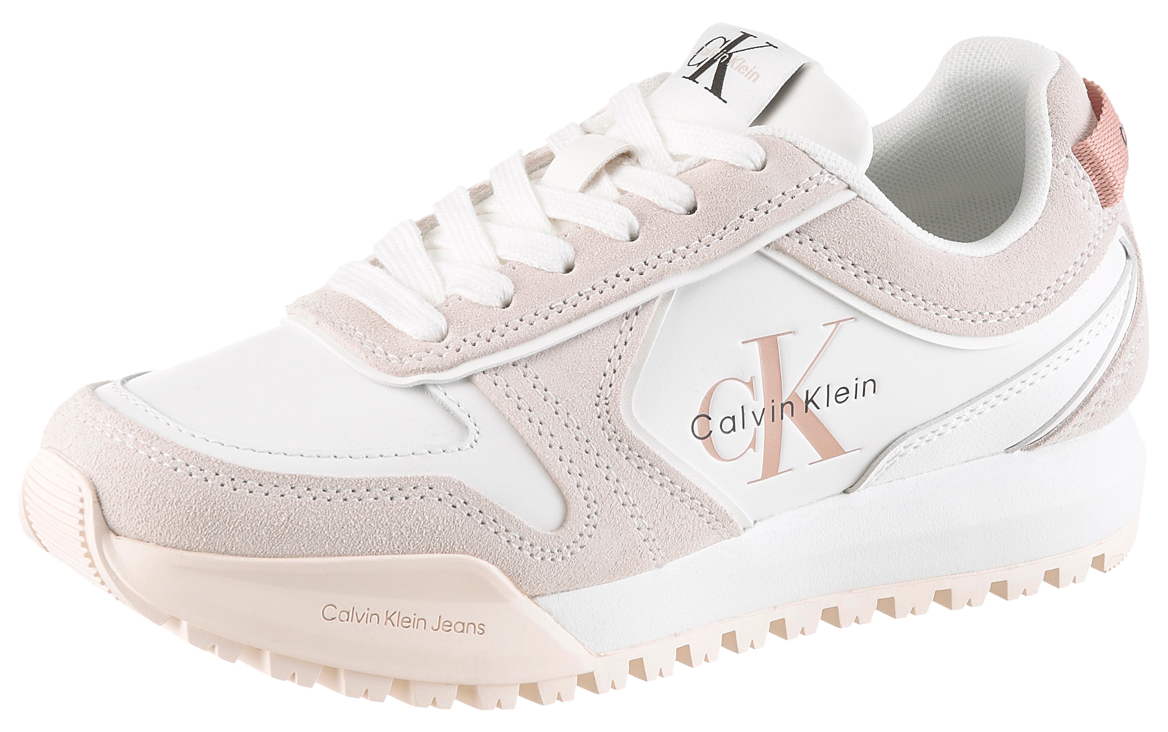 Calvin Klein Jeans Keilsneaker "TOOTHY RUNNER LACEUP MIX" Schnürschuh, Halb günstig online kaufen