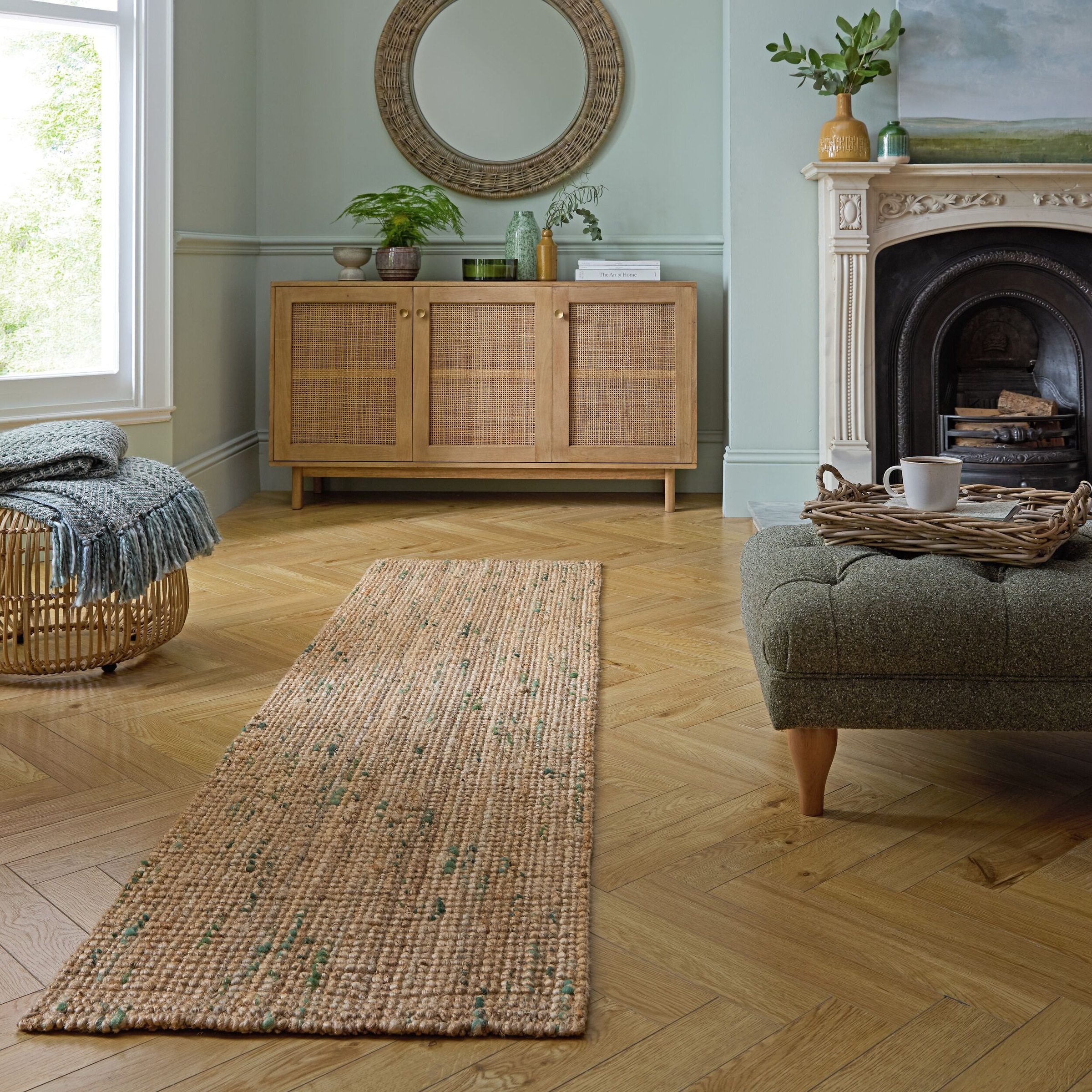 FLAIR RUGS Läufer »Jute Boucle«, rechteckig, 7 mm Höhe, aus 100% Jute, mit Fransen, aus Naturfasern